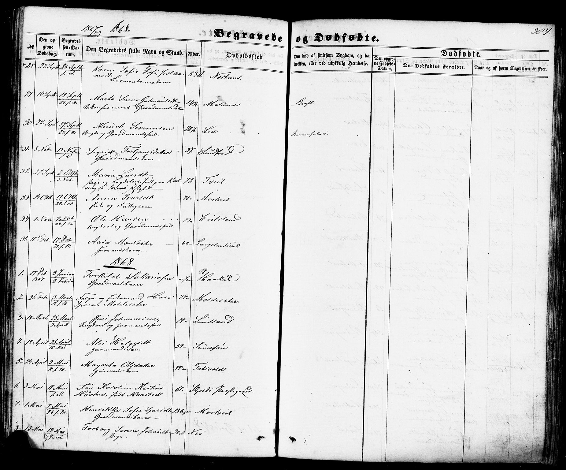 Skjold sokneprestkontor, AV/SAST-A-101847/H/Ha/Haa/L0008: Parish register (official) no. A 8, 1856-1882, p. 384