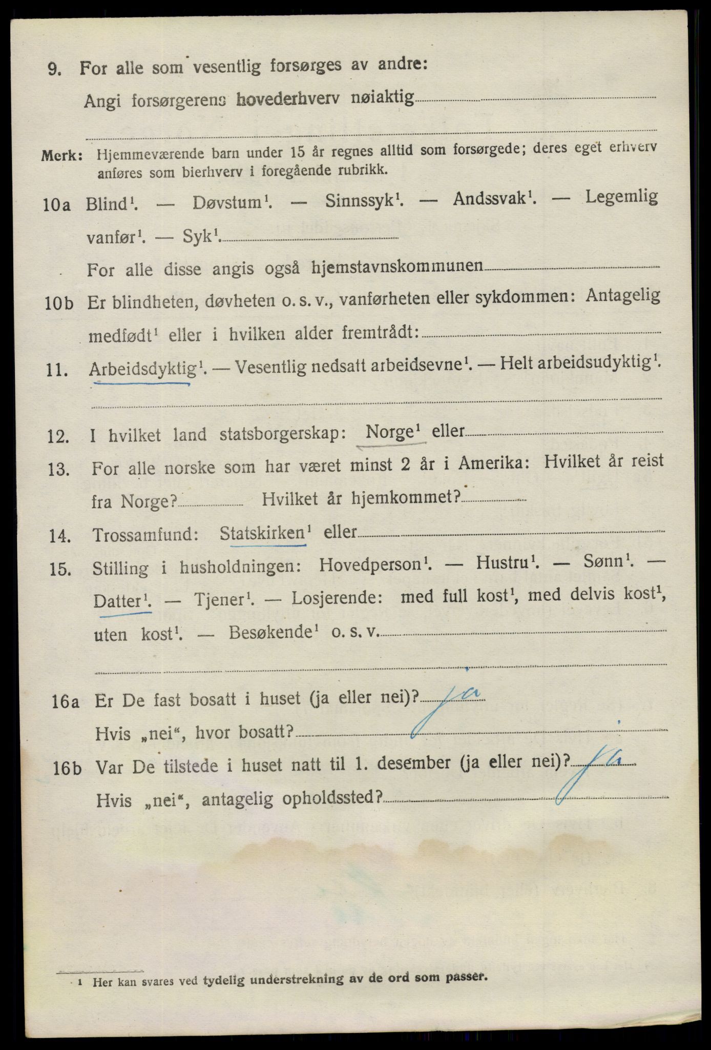 SAO, 1920 census for Tune, 1920, p. 9085