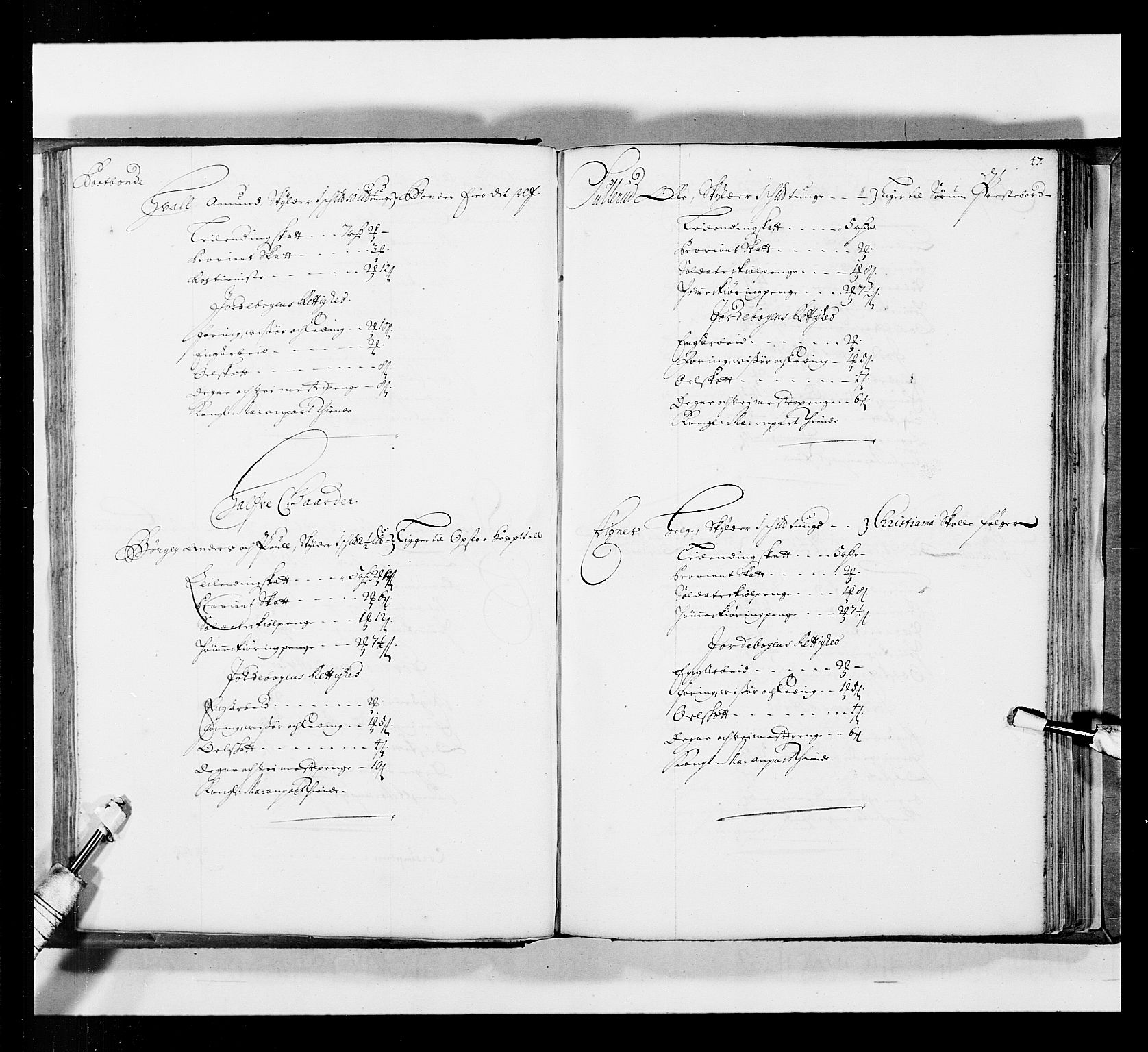 Stattholderembetet 1572-1771, AV/RA-EA-2870/Ek/L0035/0001: Jordebøker 1662-1720: / Matrikkel for Nedre Romerike, 1695, p. 46b-47a