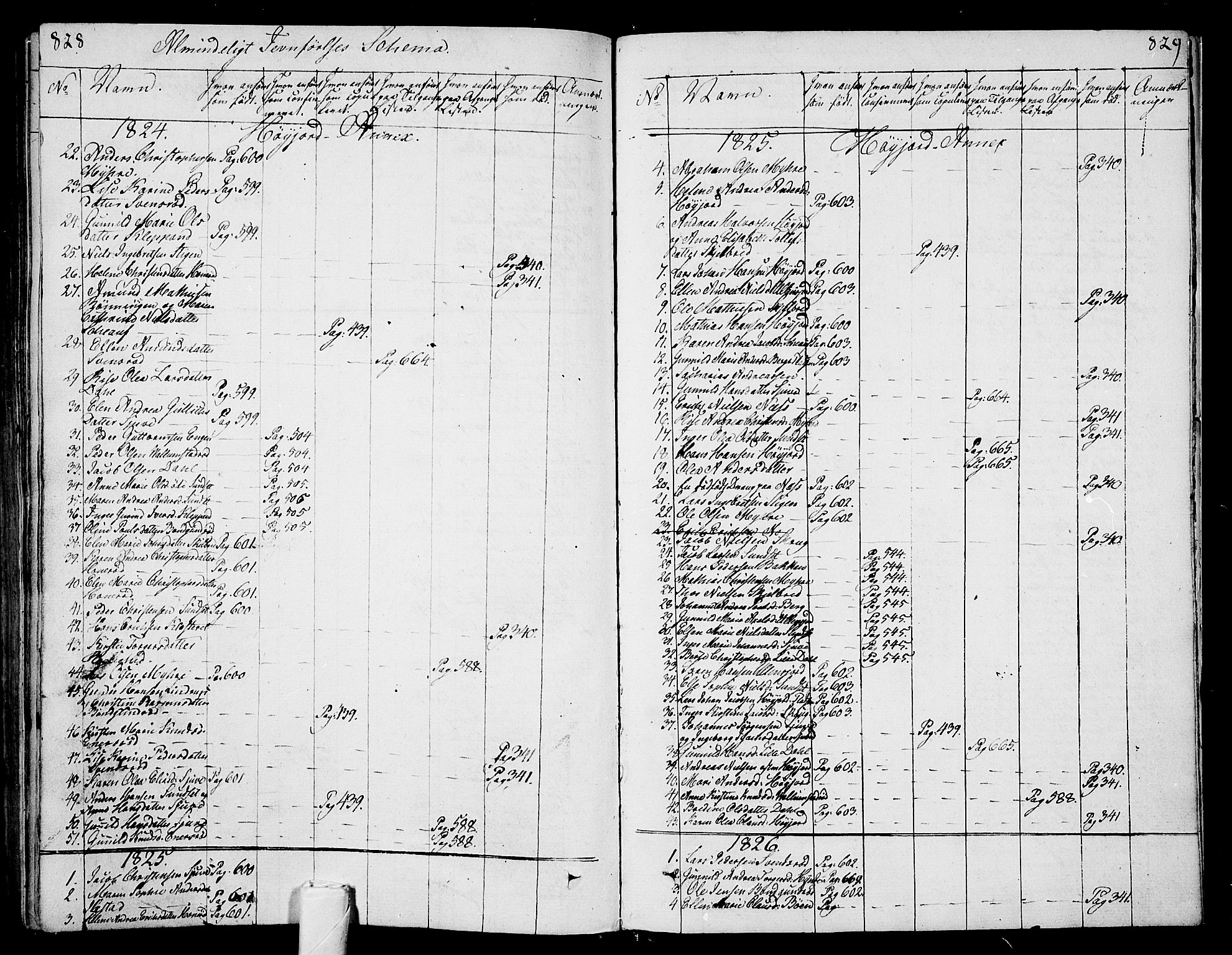 Andebu kirkebøker, SAKO/A-336/F/Fa/L0003: Parish register (official) no. 3 /2, 1815-1828, p. 828-829