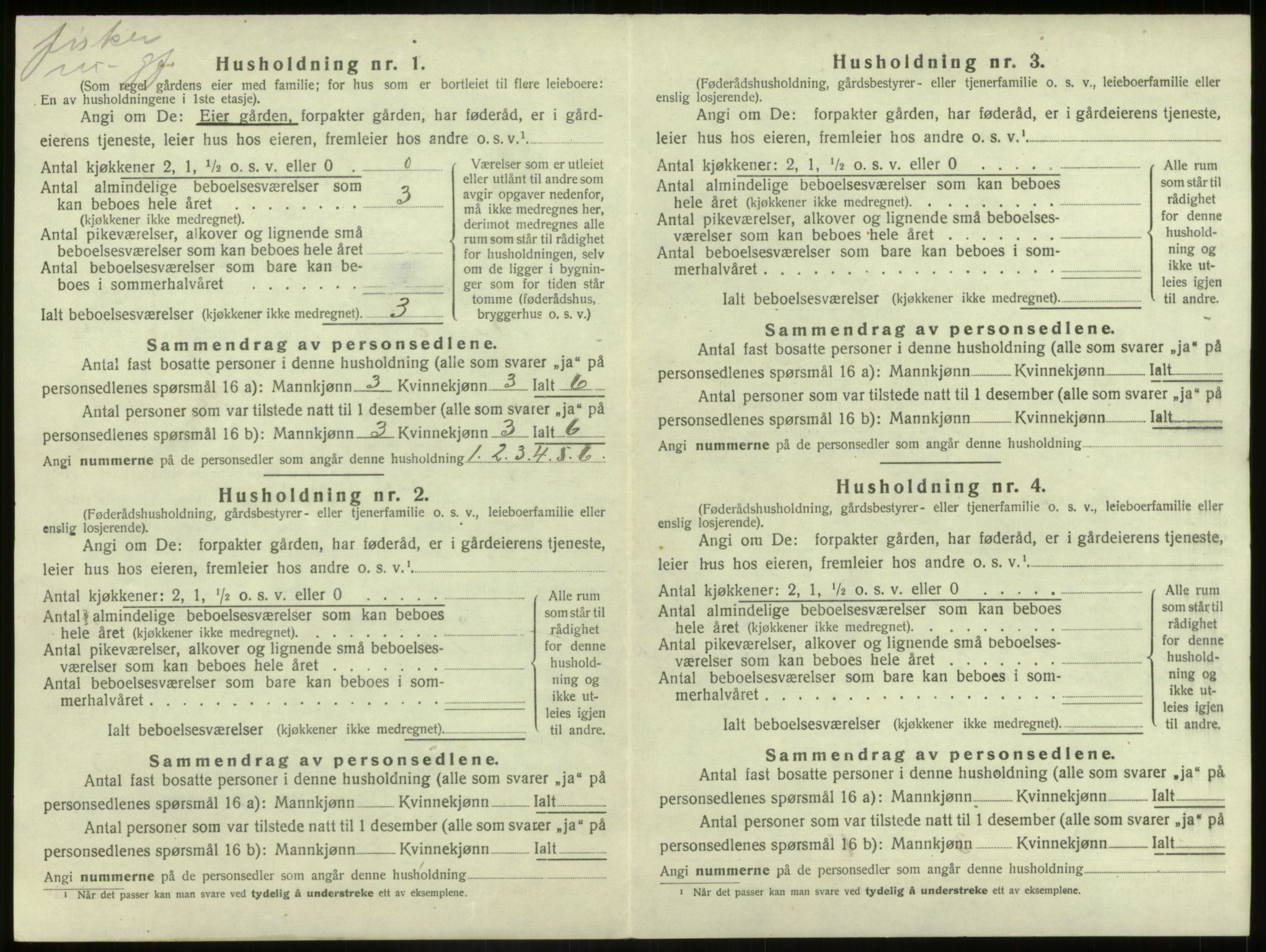 SAB, 1920 census for Bremanger, 1920, p. 566