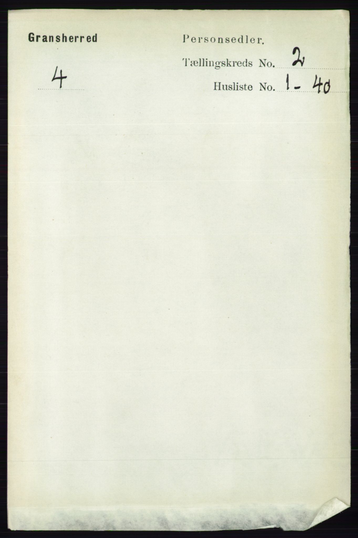 RA, 1891 census for 0824 Gransherad, 1891, p. 286