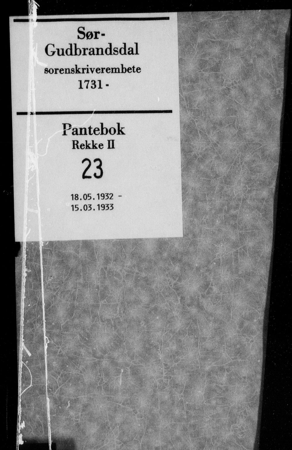 Sør-Gudbrandsdal tingrett, SAH/TING-004/H/Hb/Hbb/L0023: Mortgage book no. II 23, 1932-1933