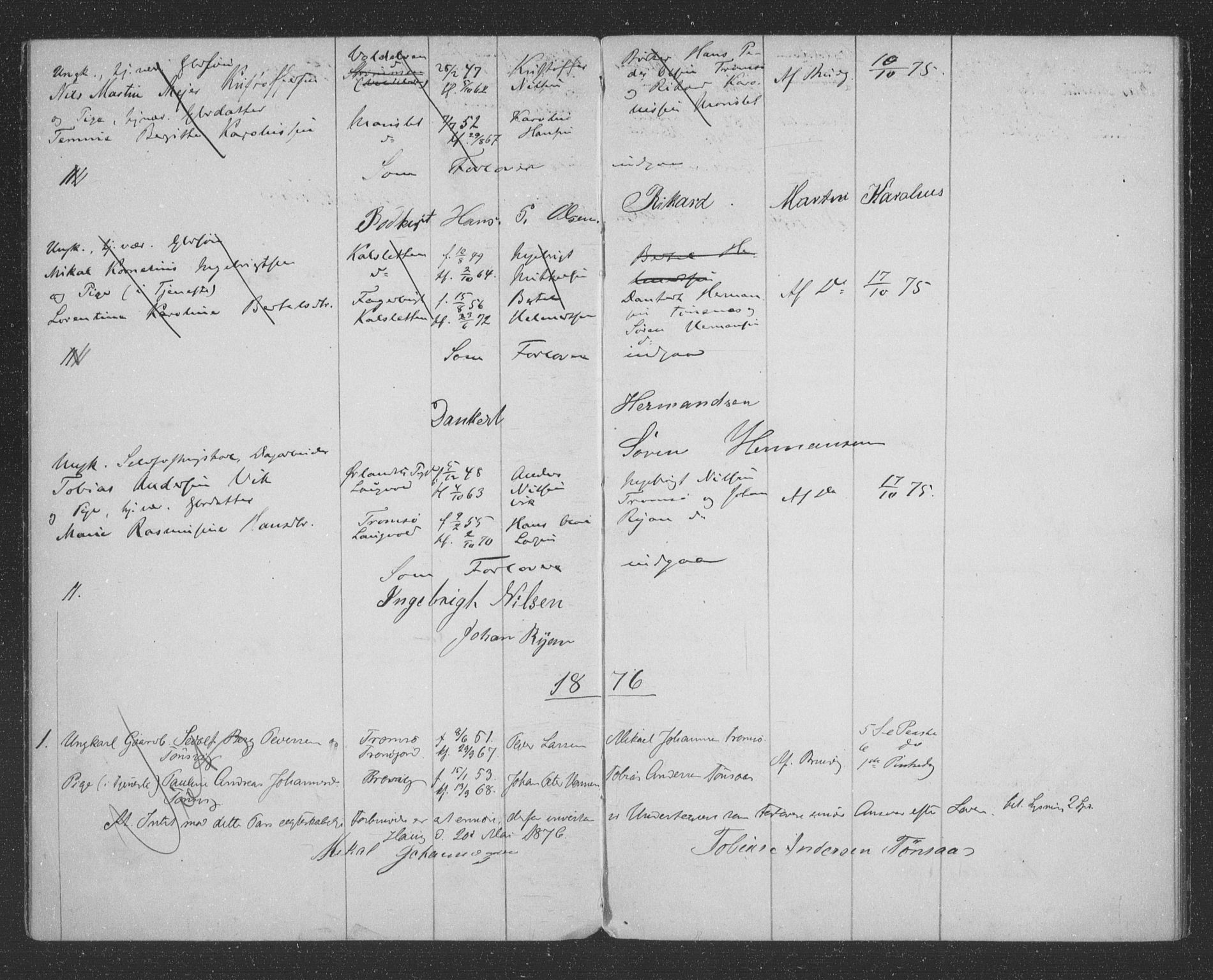 Tromsøysund sokneprestkontor, AV/SATØ-S-1304/H/Hc/L0055: Banns register no. 55, 1875-1880