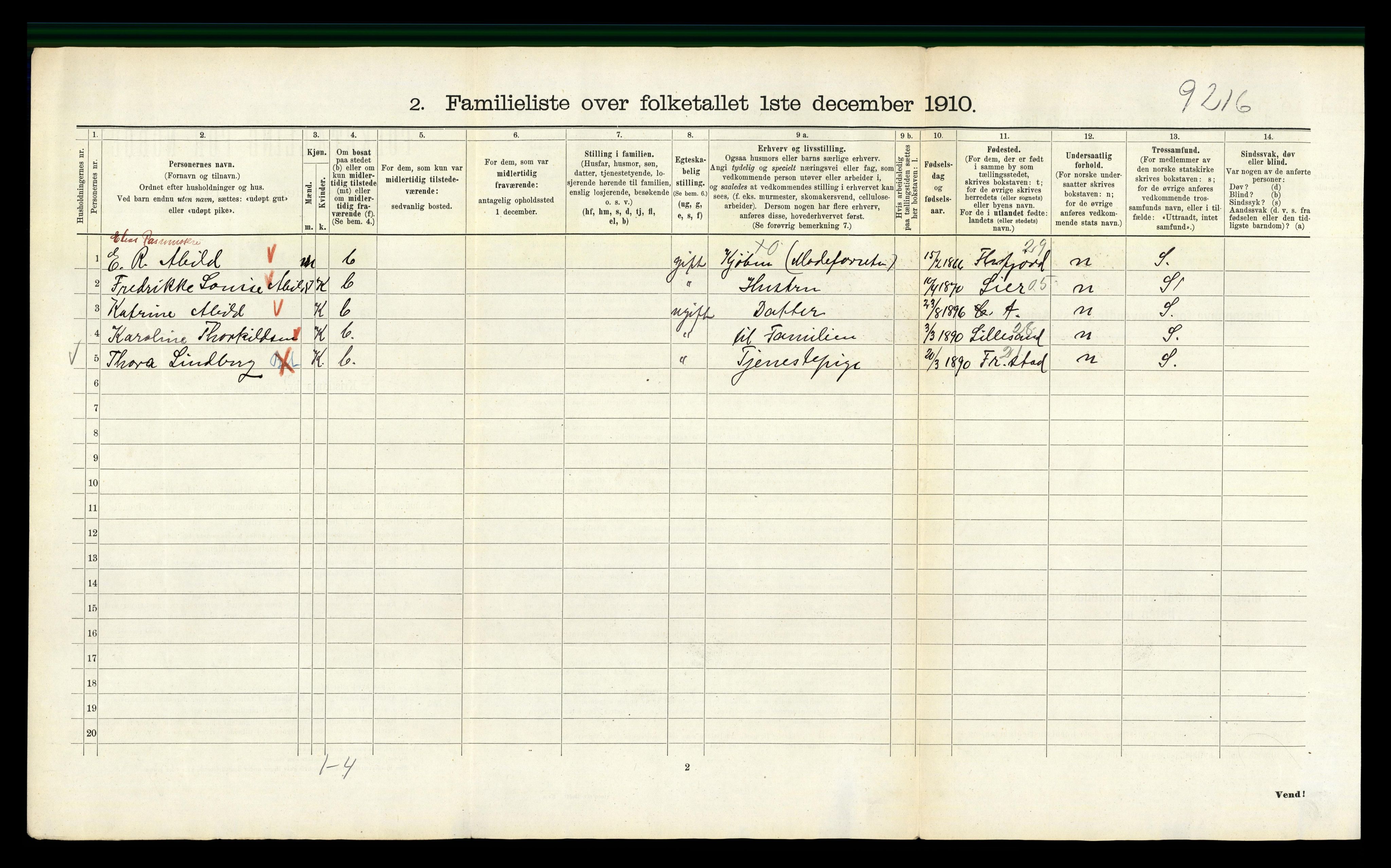 RA, 1910 census for Kristiania, 1910, p. 73740