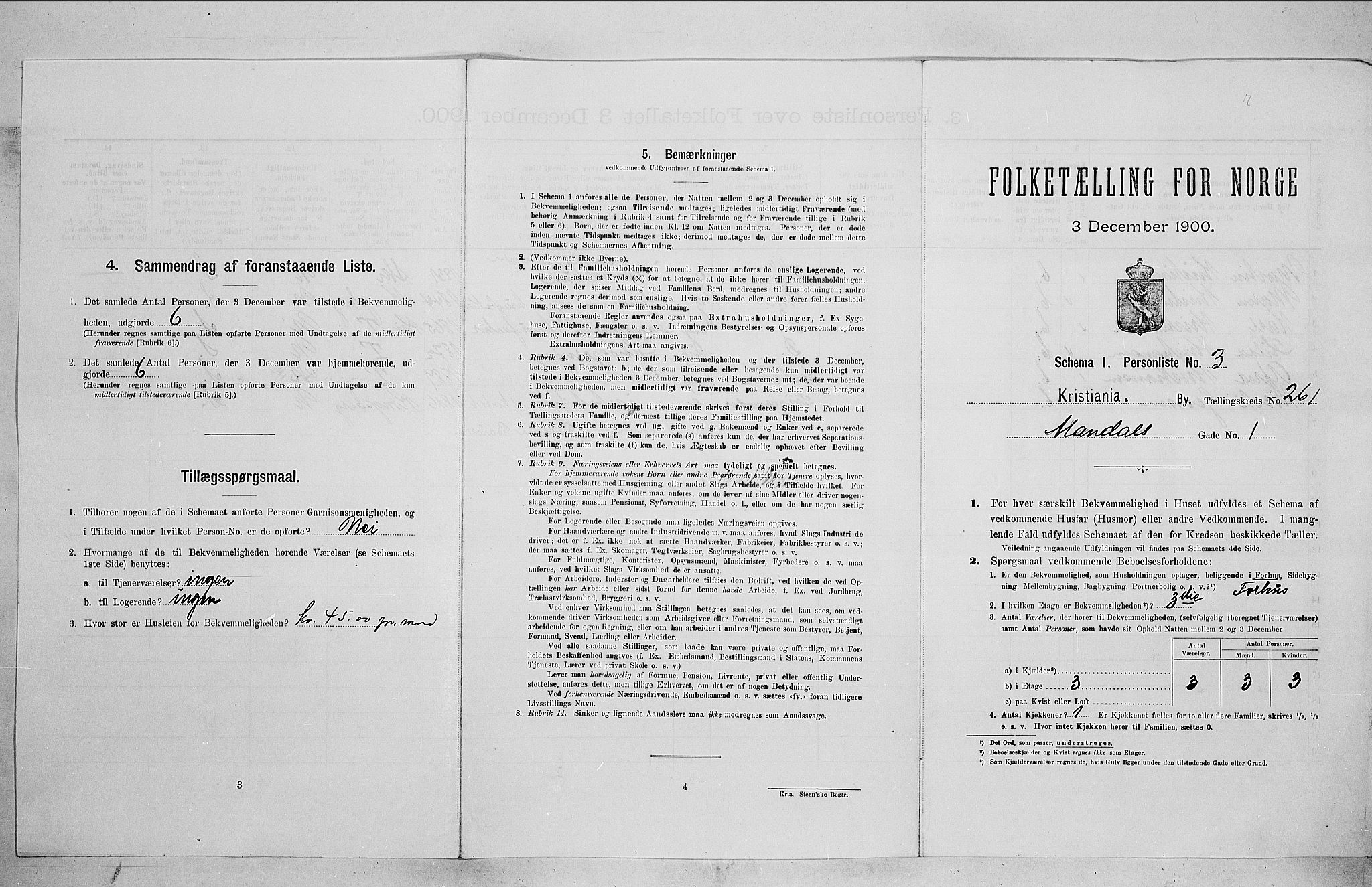 SAO, 1900 census for Kristiania, 1900, p. 54488