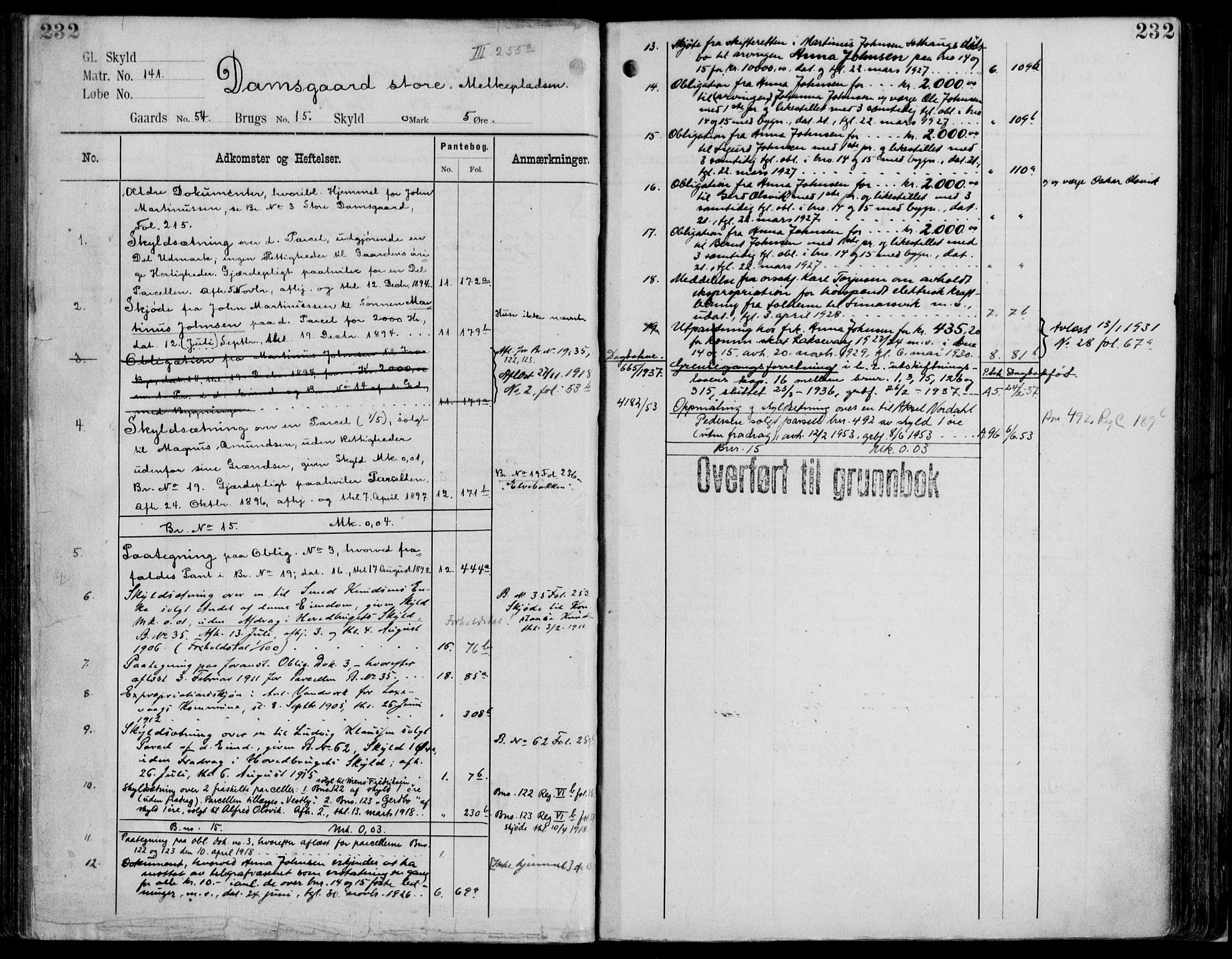 Midhordland sorenskriveri, AV/SAB-A-3001/1/G/Ga/Gab/L0114: Mortgage register no. II.A.b.114, p. 232