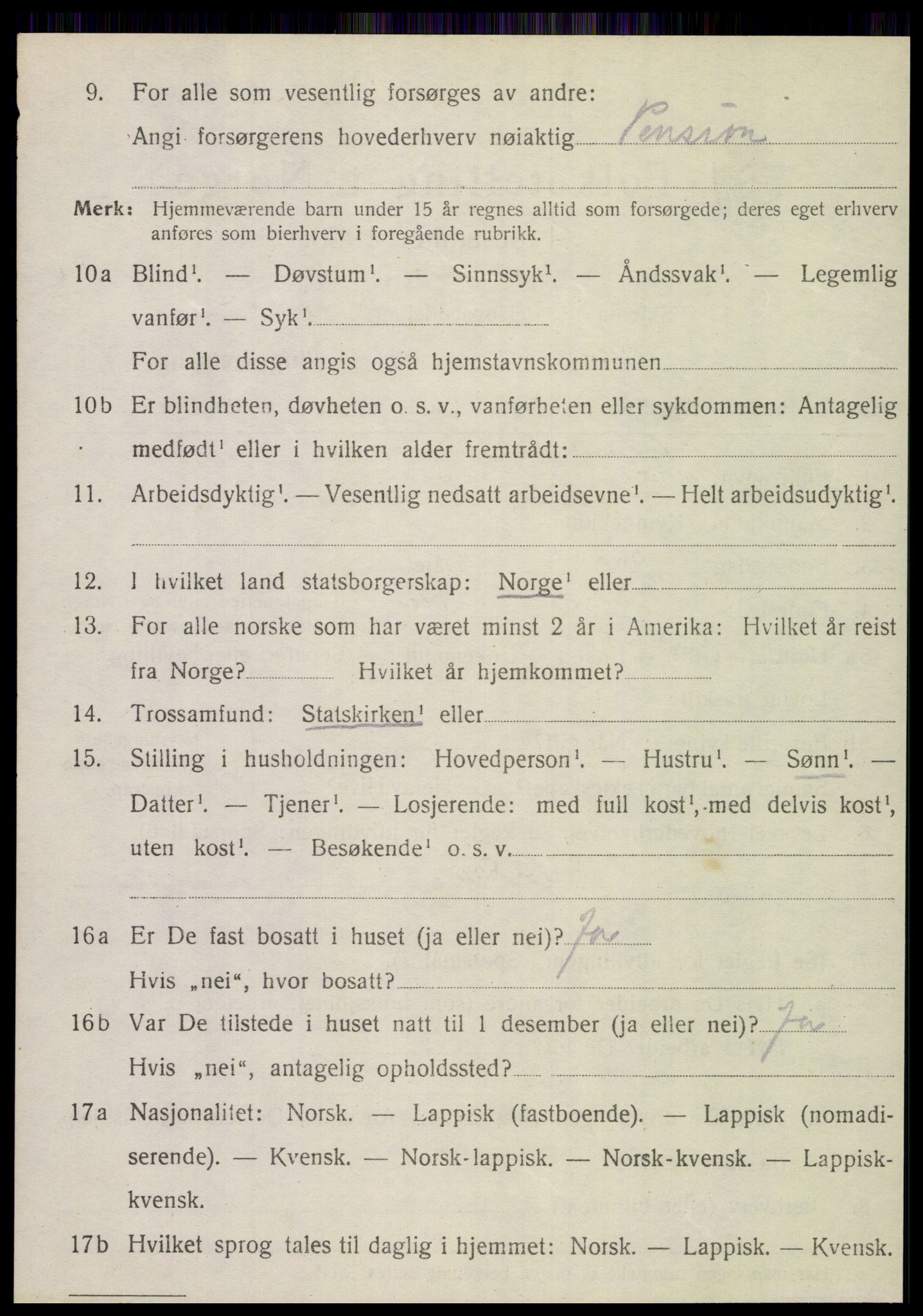 SAT, 1920 census for Hemnes, 1920, p. 5929