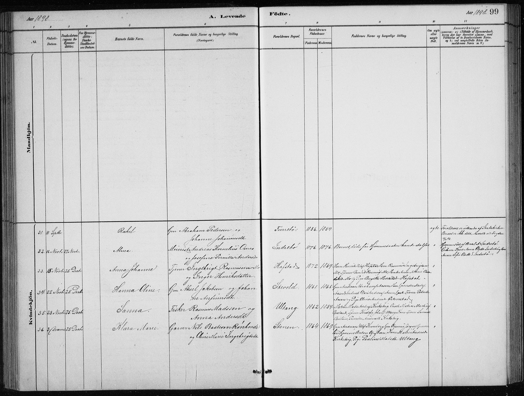 Førde sokneprestembete, SAB/A-79901/H/Hab/Haba/L0002: Parish register (copy) no. A 2, 1881-1898, p. 99