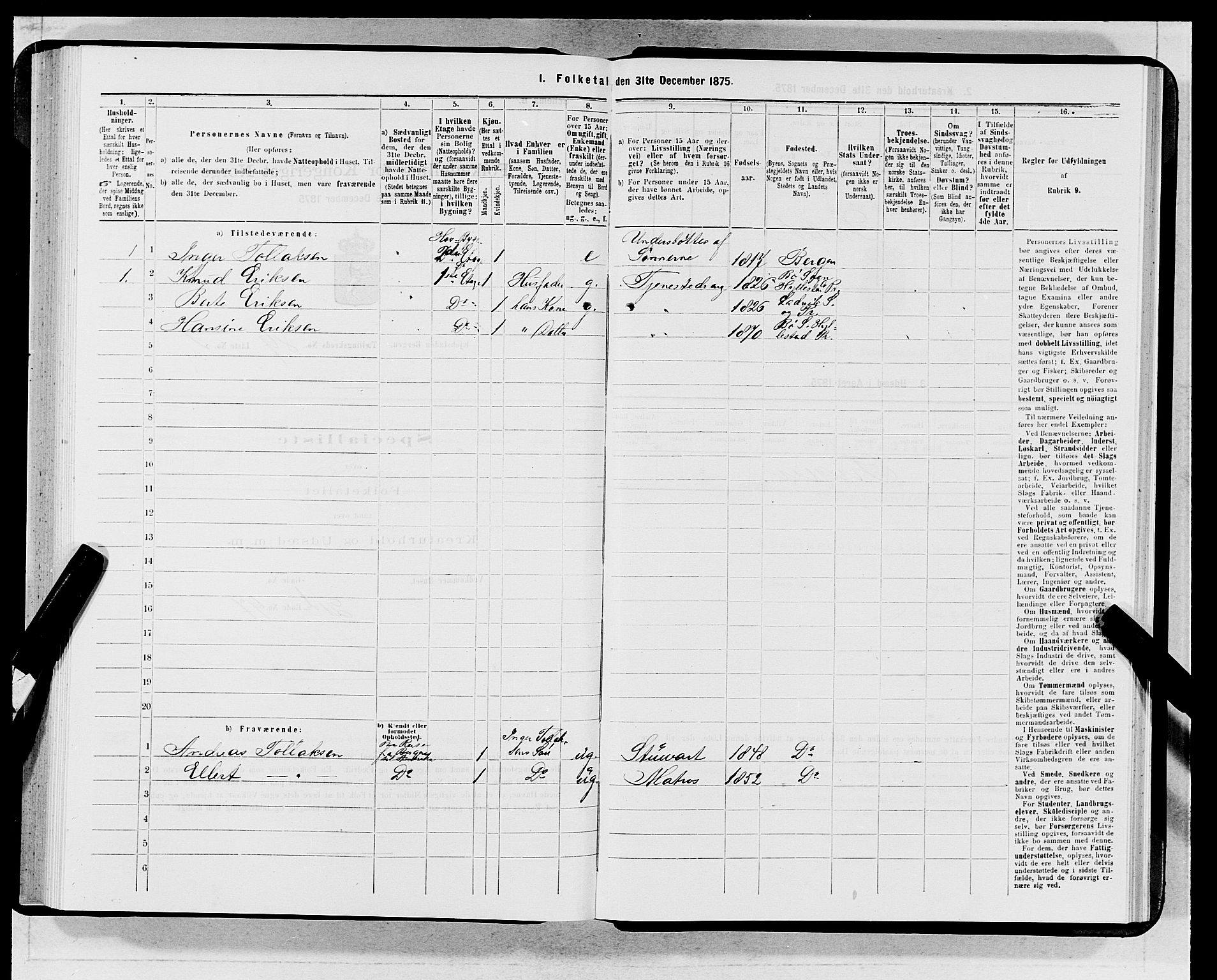 SAB, 1875 census for 1301 Bergen, 1875, p. 4771