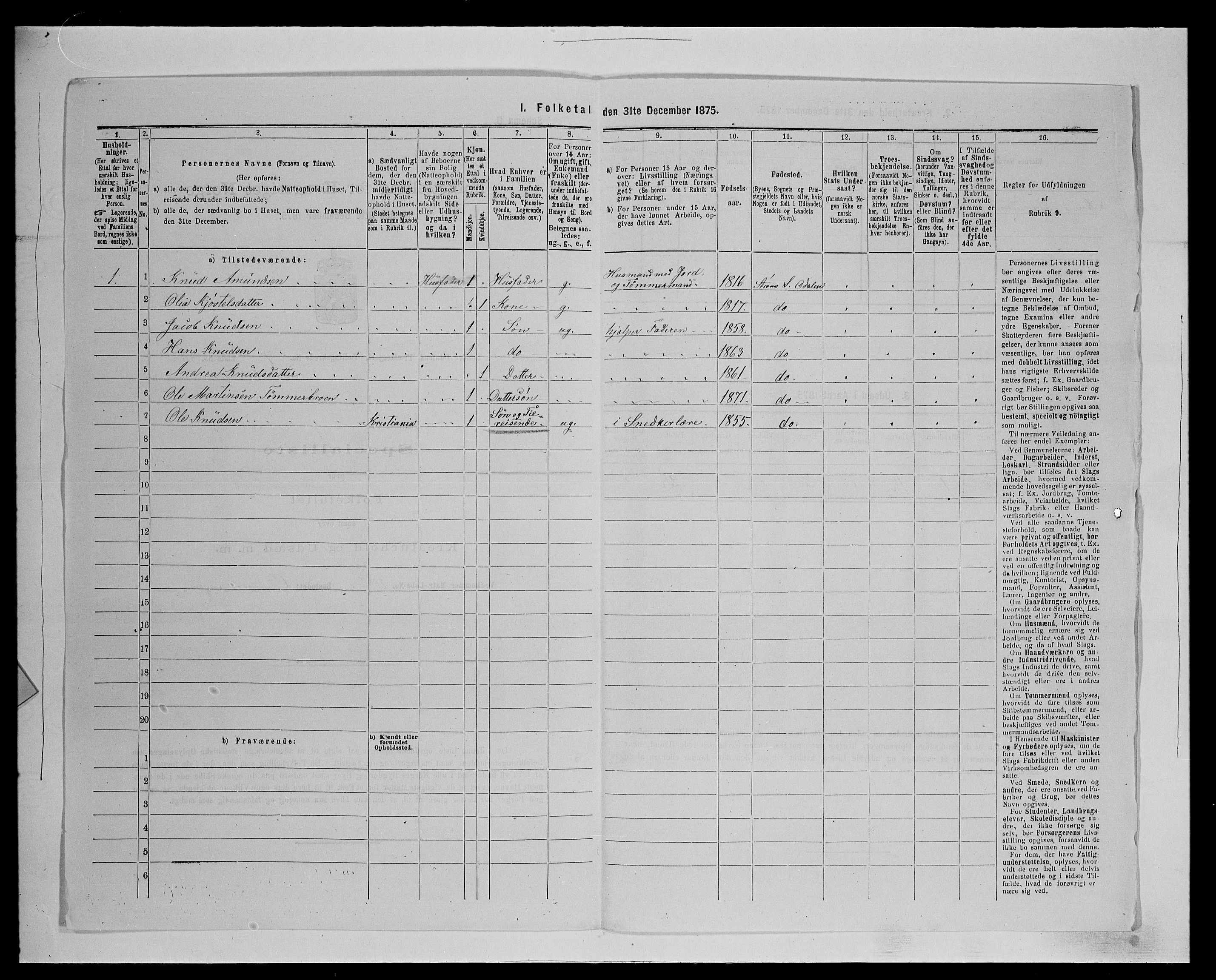 SAH, 1875 census for 0419P Sør-Odal, 1875, p. 730