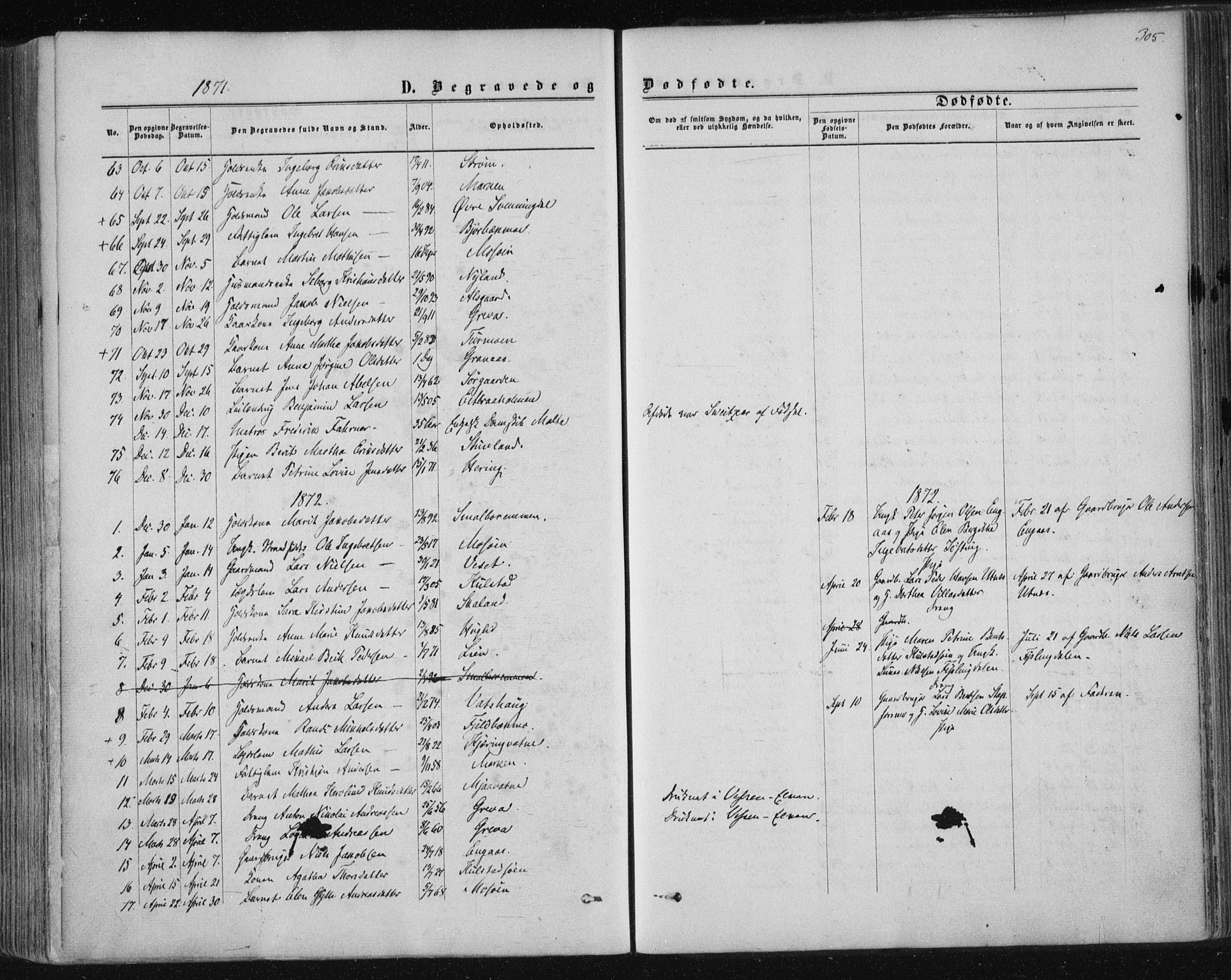 Ministerialprotokoller, klokkerbøker og fødselsregistre - Nordland, SAT/A-1459/820/L0294: Parish register (official) no. 820A15, 1866-1879, p. 305