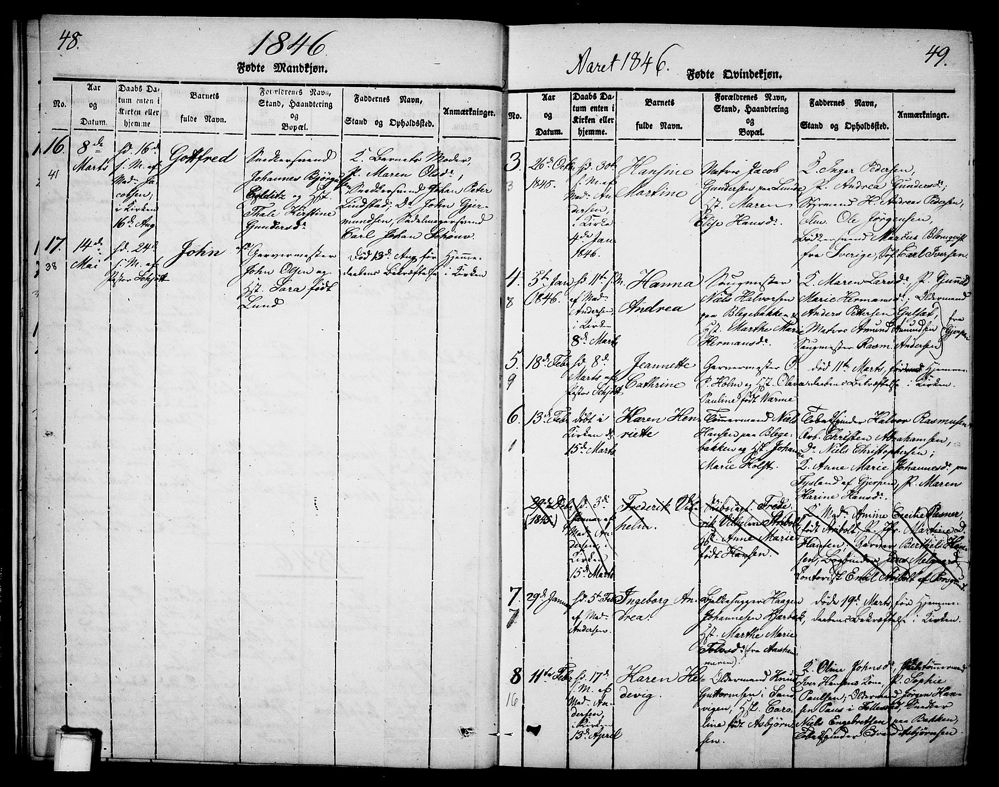 Skien kirkebøker, AV/SAKO-A-302/G/Ga/L0003: Parish register (copy) no. 3, 1843-1847, p. 48-49