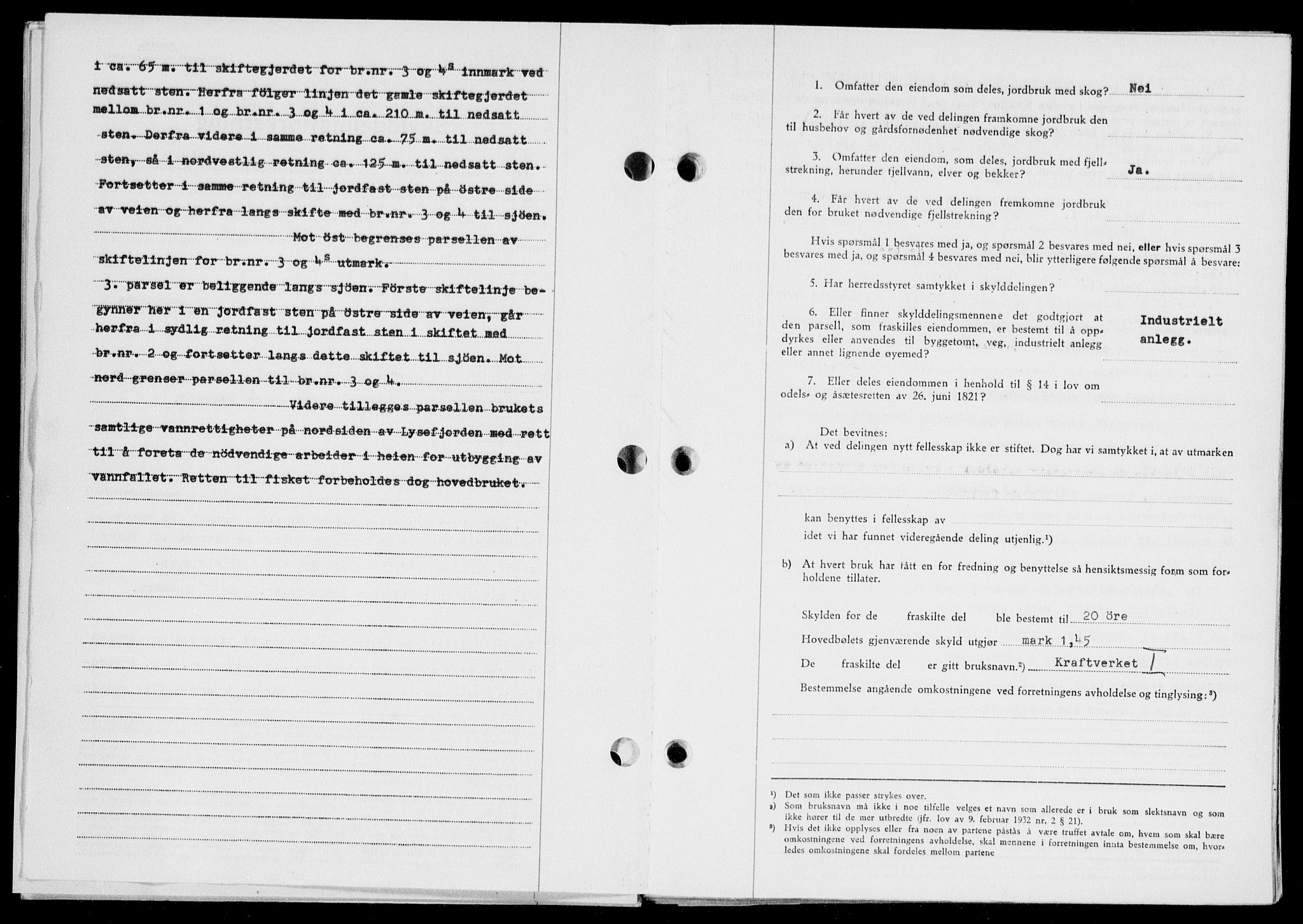 Ryfylke tingrett, SAST/A-100055/001/II/IIB/L0104: Mortgage book no. 83, 1948-1949, Diary no: : 614/1949