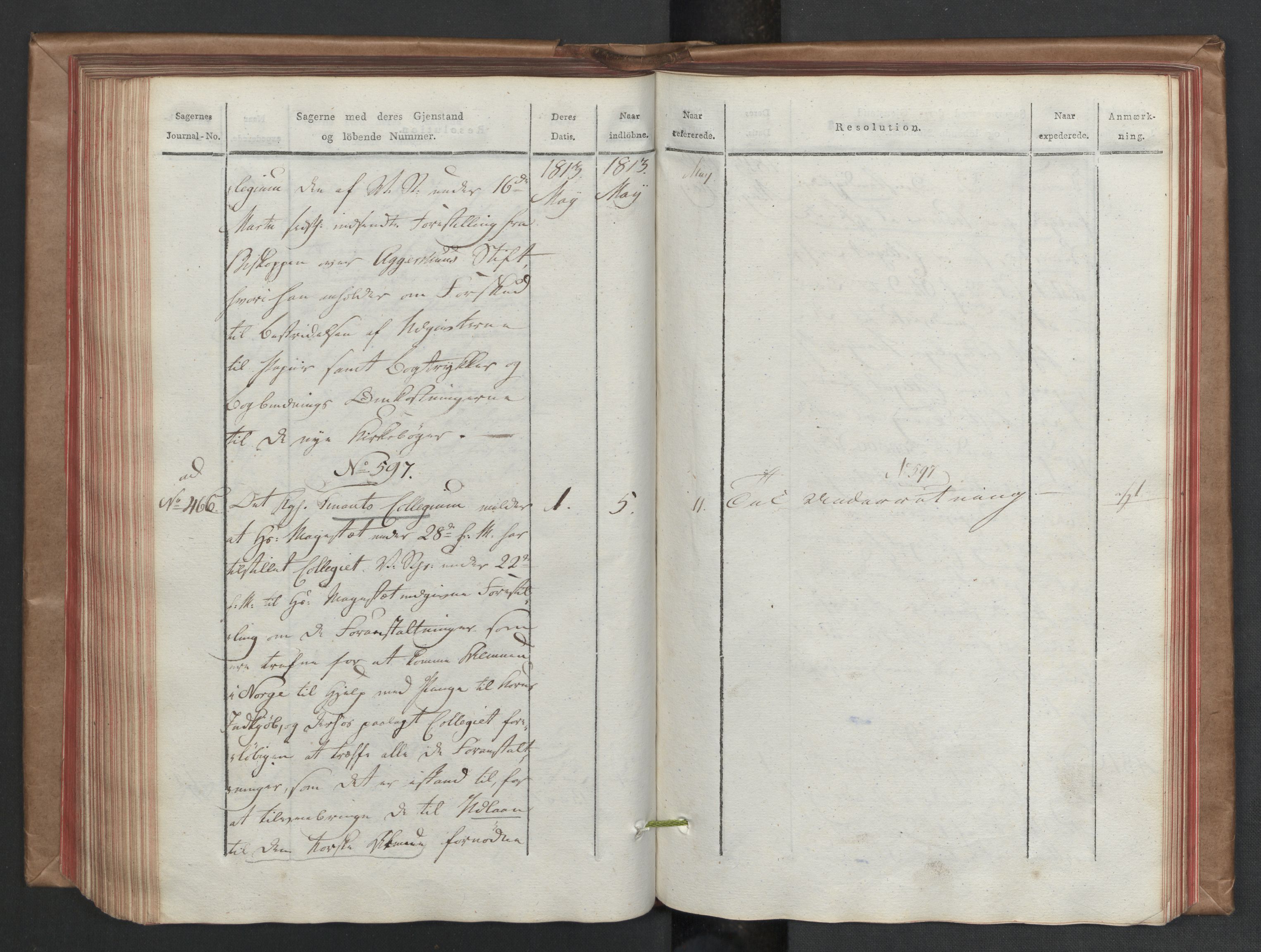 Stattholderembetet 1810-1814, 2. kontor (Kontor B), AV/RA-EA-5432/Aa/L0002: Kollegial referatprotokoll,  j.nr. 284-511,  l.nr. 328-639, 1812-1813, p. 191