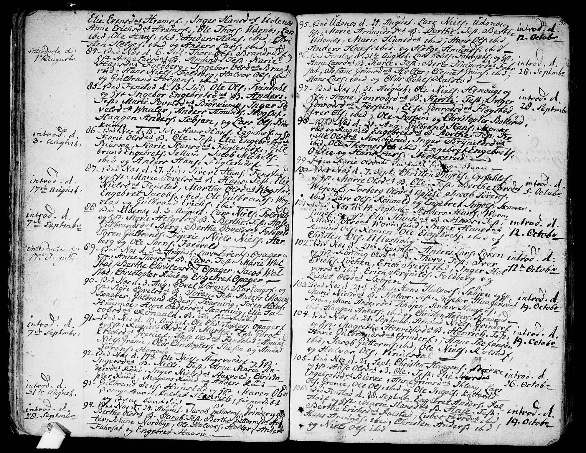 Nes prestekontor Kirkebøker, AV/SAO-A-10410/F/Fa/L0004: Parish register (official) no. I 4, 1781-1816, p. 32