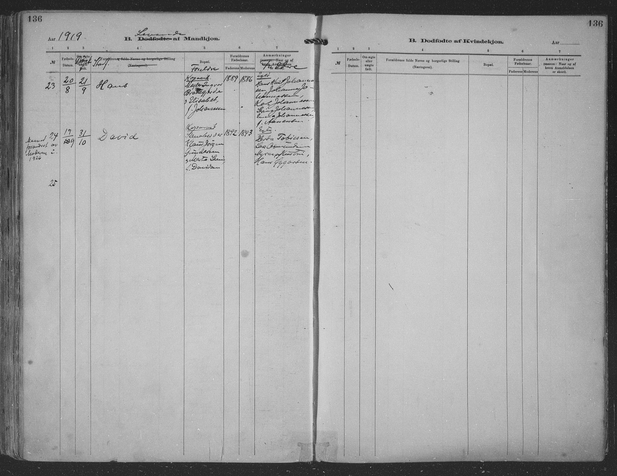 Kopervik sokneprestkontor, AV/SAST-A-101850/H/Ha/Haa/L0001: Parish register (official) no. A 1, 1880-1919, p. 136