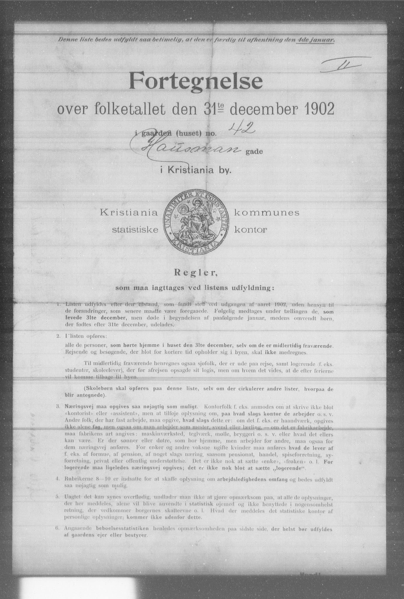 OBA, Municipal Census 1902 for Kristiania, 1902, p. 6869