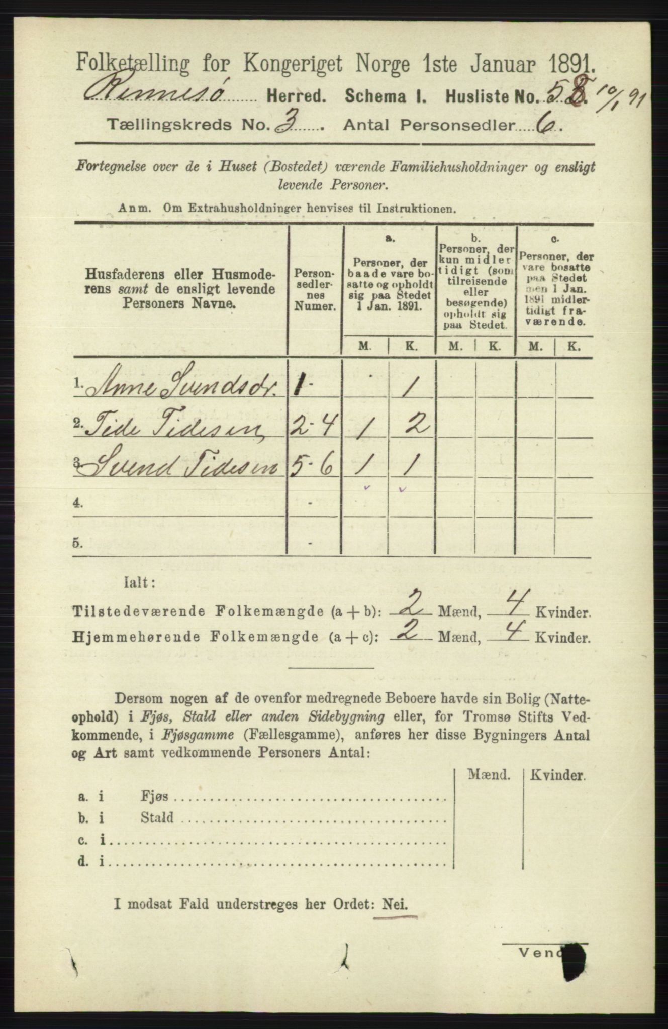 RA, 1891 census for 1142 Rennesøy, 1891, p. 981