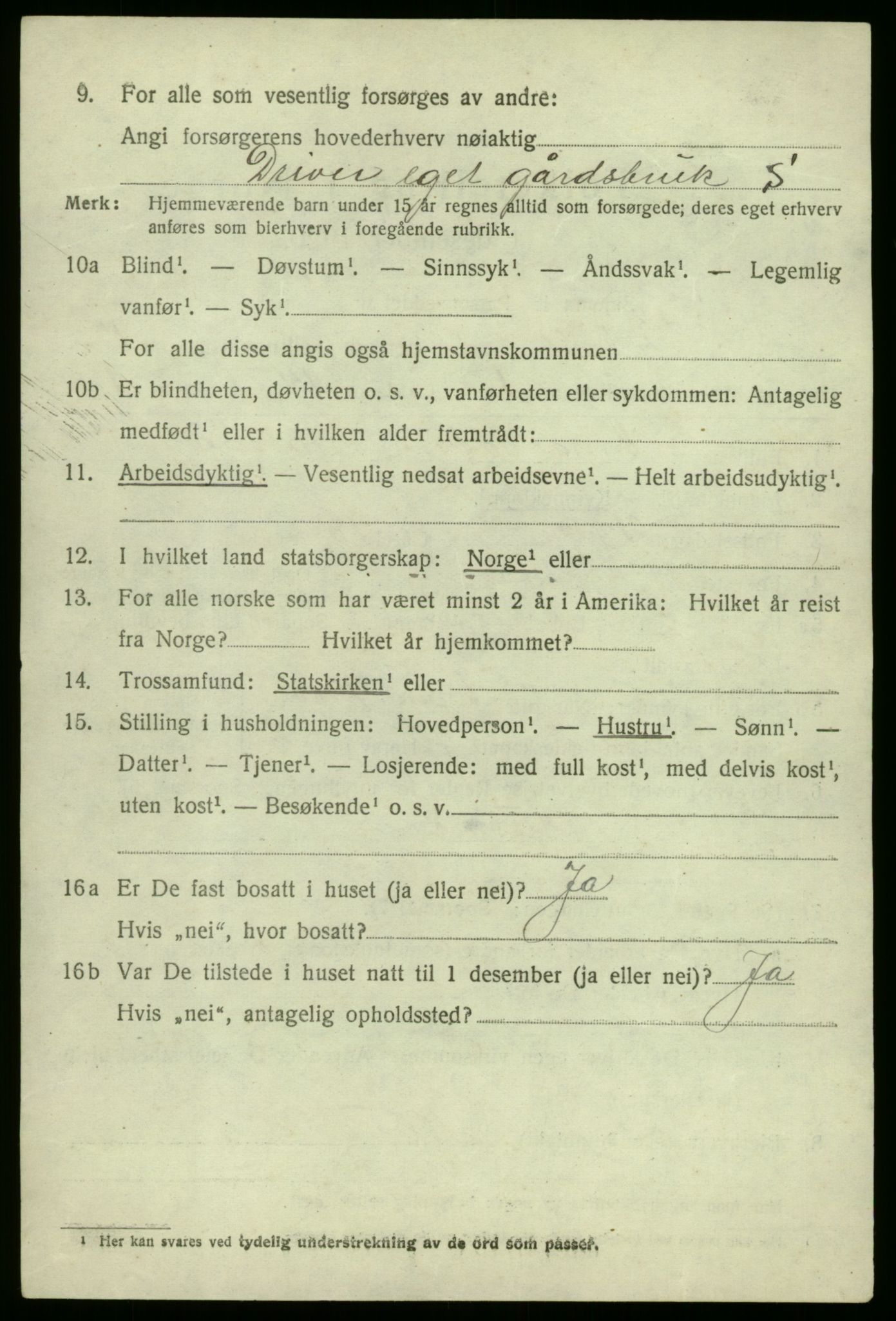 SAB, 1920 census for Kyrkjebø, 1920, p. 5860