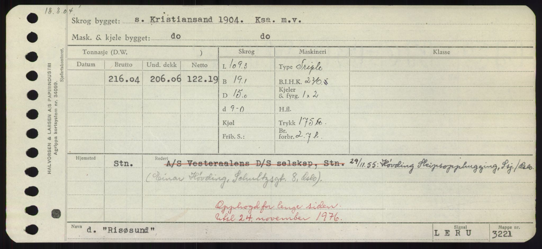 Sjøfartsdirektoratet med forløpere, Skipsmålingen, RA/S-1627/H/Hd/L0030: Fartøy, Q-Riv, p. 649