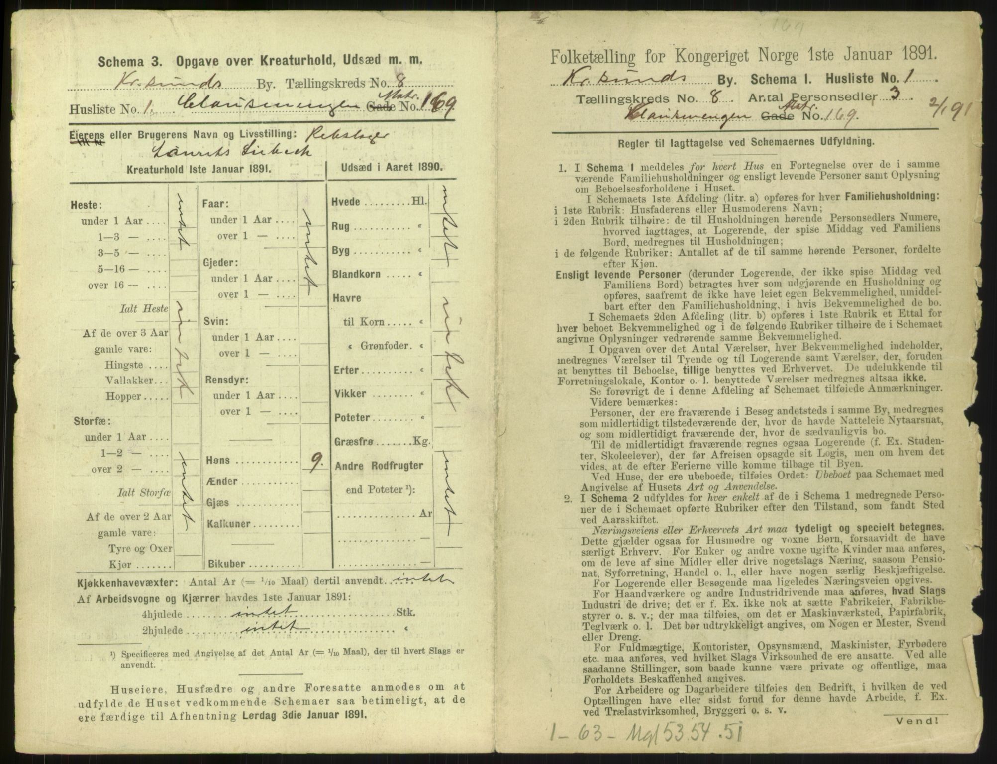 RA, 1891 census for 1503 Kristiansund, 1891, p. 758