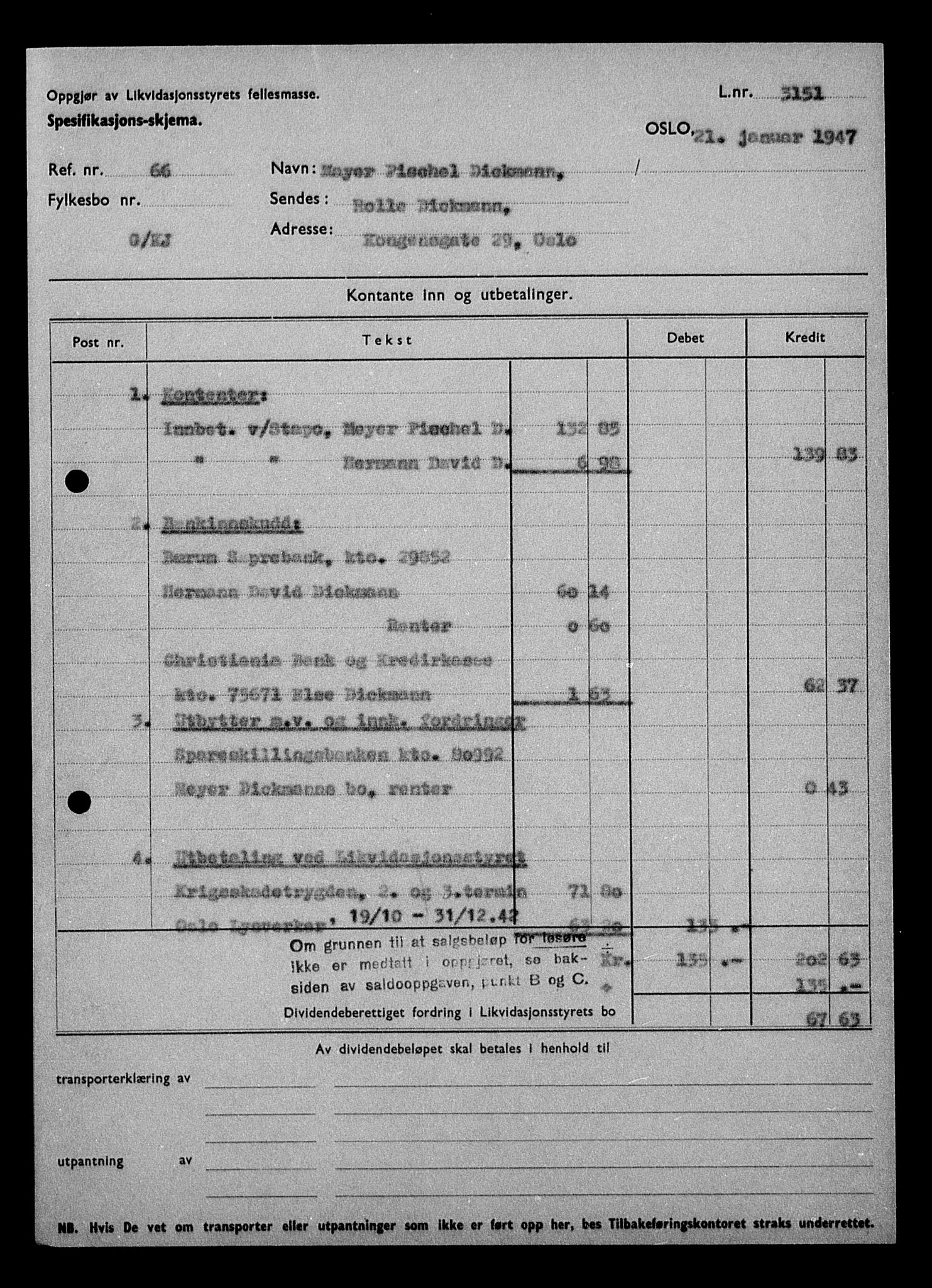 Justisdepartementet, Tilbakeføringskontoret for inndratte formuer, AV/RA-S-1564/H/Hc/Hcc/L0930: --, 1945-1947, p. 229