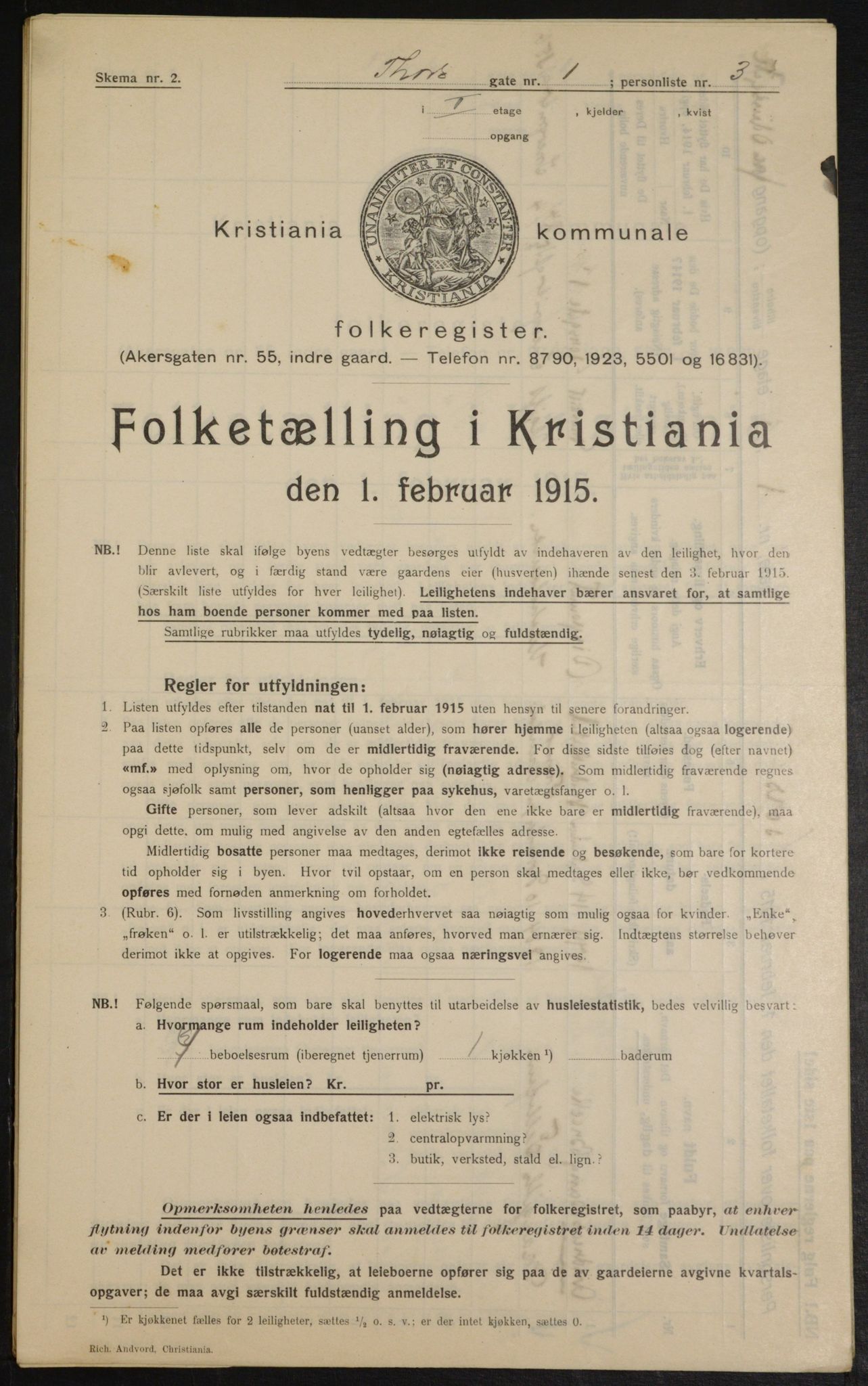 OBA, Municipal Census 1915 for Kristiania, 1915, p. 114623