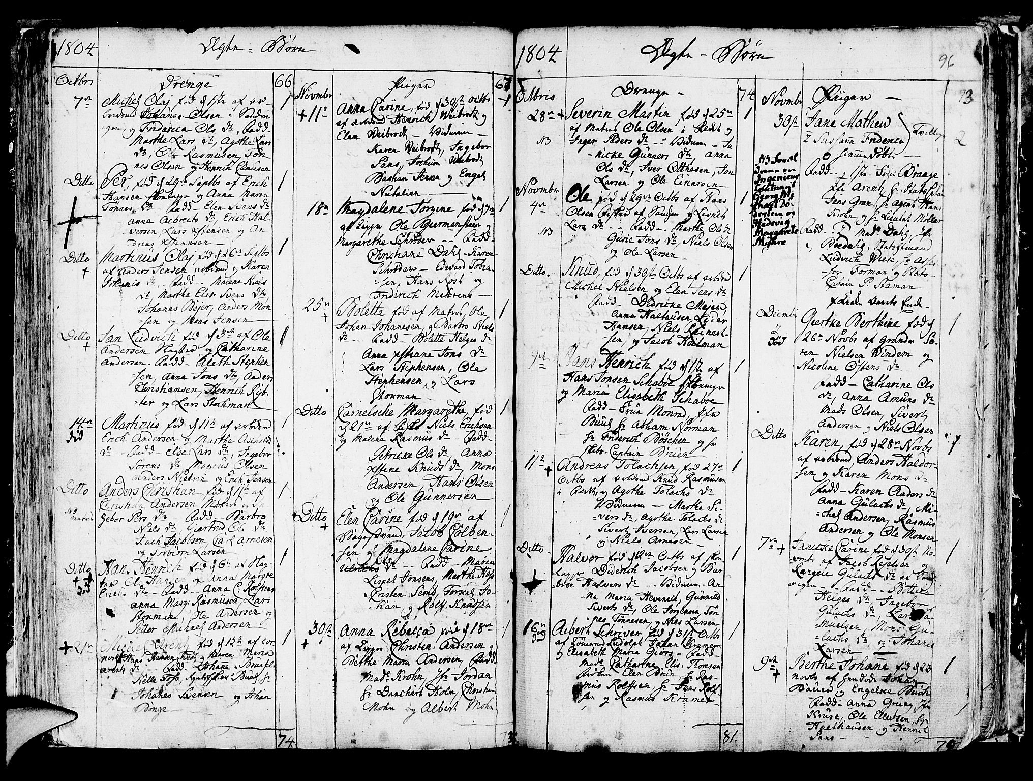 Korskirken sokneprestembete, SAB/A-76101/H/Haa/L0006: Parish register (official) no. A 6, 1790-1820, p. 96