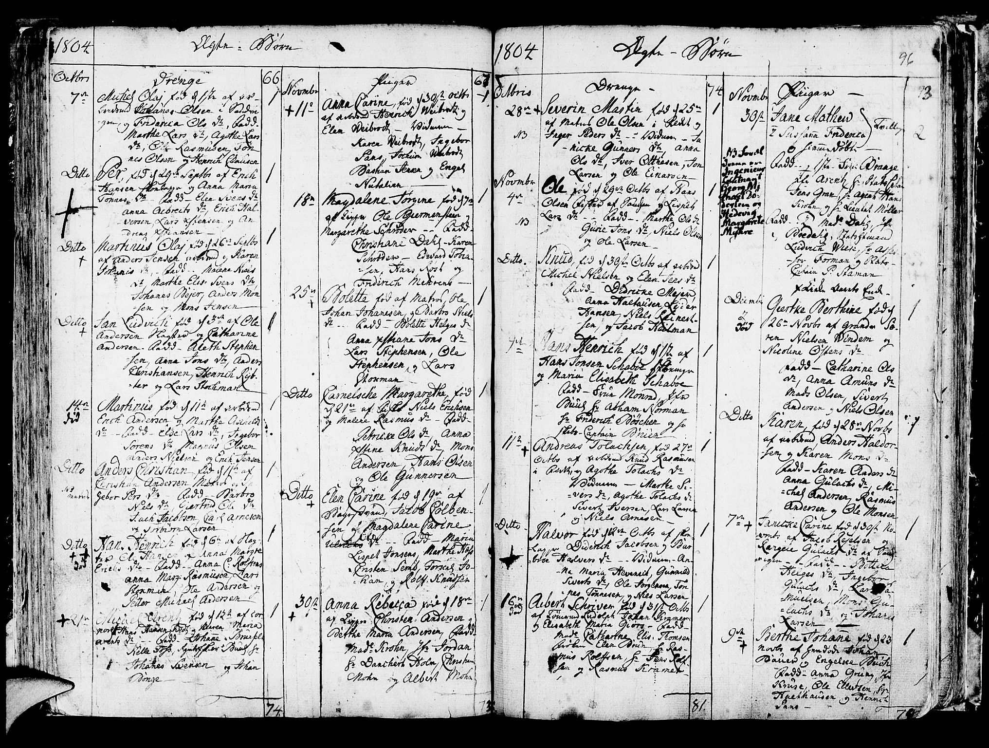 Korskirken sokneprestembete, AV/SAB-A-76101/H/Haa/L0006: Parish register (official) no. A 6, 1790-1820, p. 96