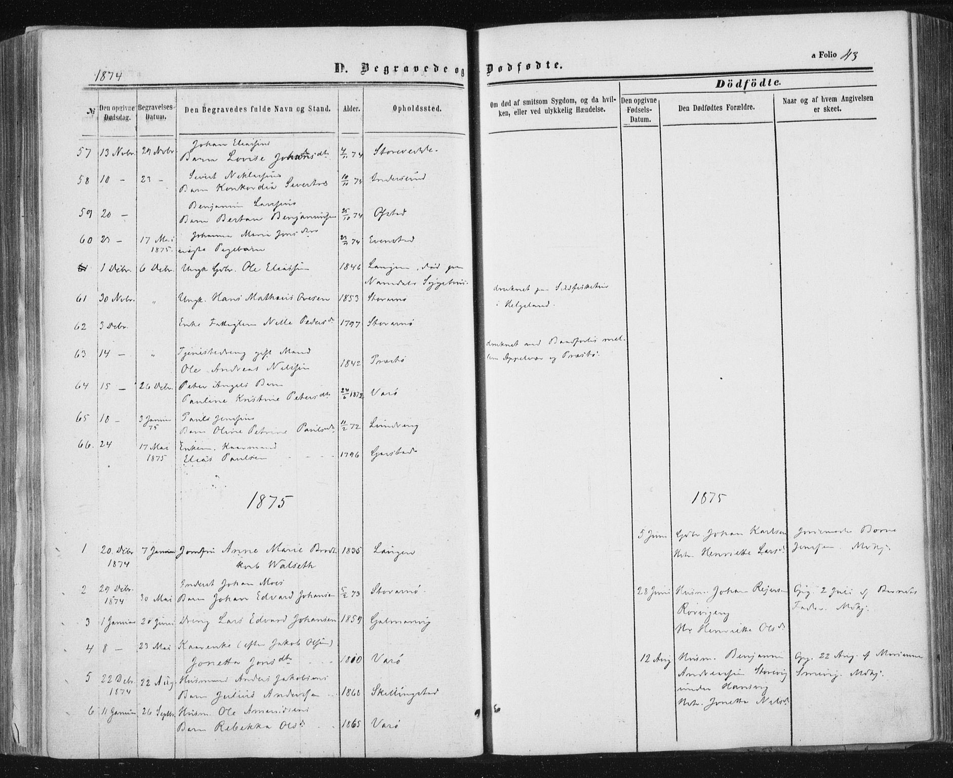 Ministerialprotokoller, klokkerbøker og fødselsregistre - Nord-Trøndelag, SAT/A-1458/784/L0670: Parish register (official) no. 784A05, 1860-1876, p. 43