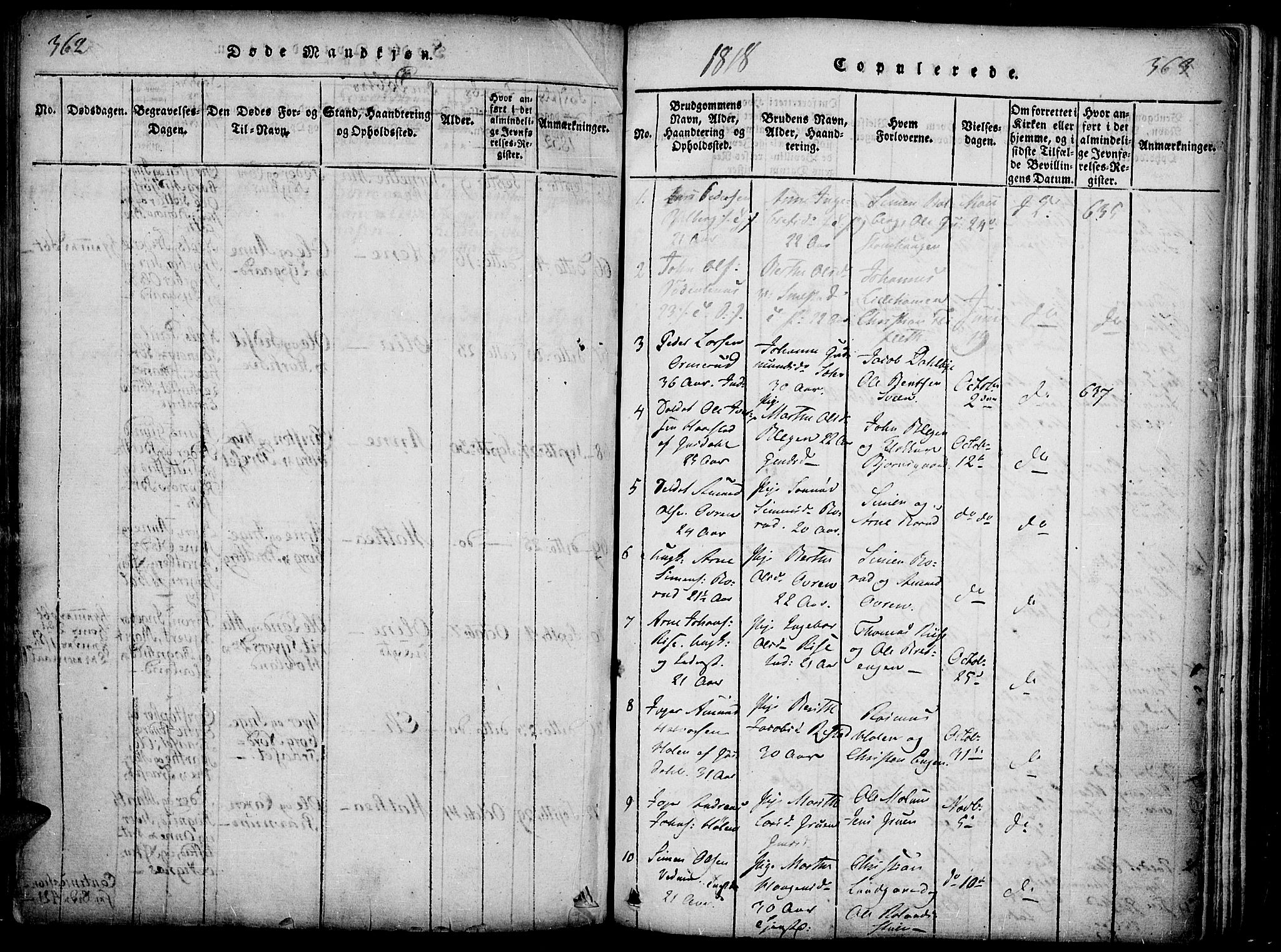 Fåberg prestekontor, SAH/PREST-086/H/Ha/Haa/L0003: Parish register (official) no. 3, 1818-1833, p. 362-363