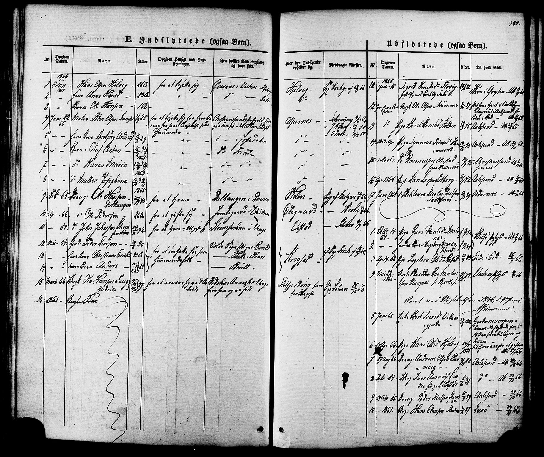 Ministerialprotokoller, klokkerbøker og fødselsregistre - Møre og Romsdal, SAT/A-1454/547/L0603: Parish register (official) no. 547A05, 1846-1877, p. 380