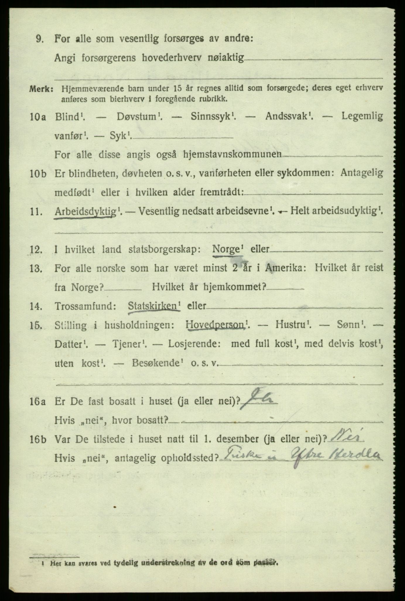 SAB, 1920 census for Herdla, 1920, p. 4028