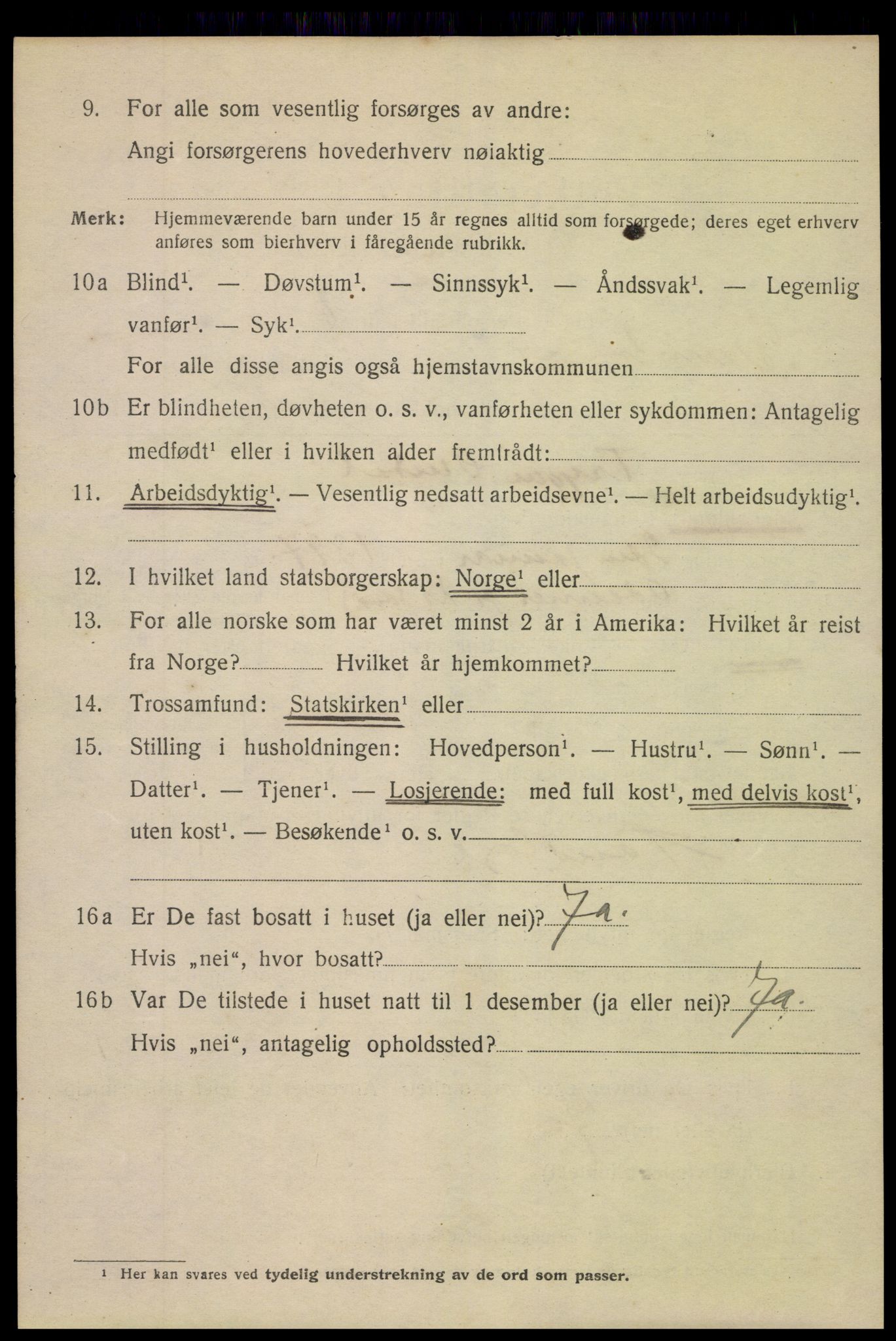 SAK, 1920 census for Grimstad, 1920, p. 7282