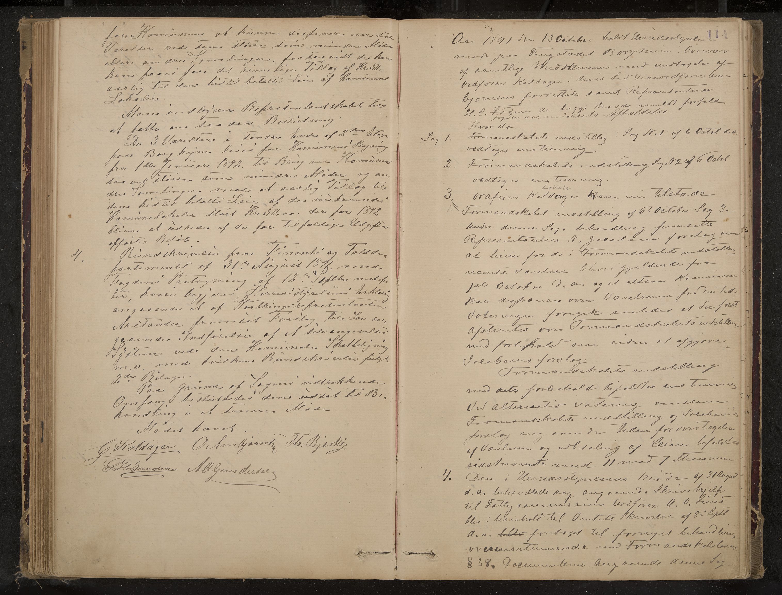 Nøtterøy formannskap og sentraladministrasjon, IKAK/0722021-1/A/Aa/L0004: Møtebok, 1887-1896, p. 114