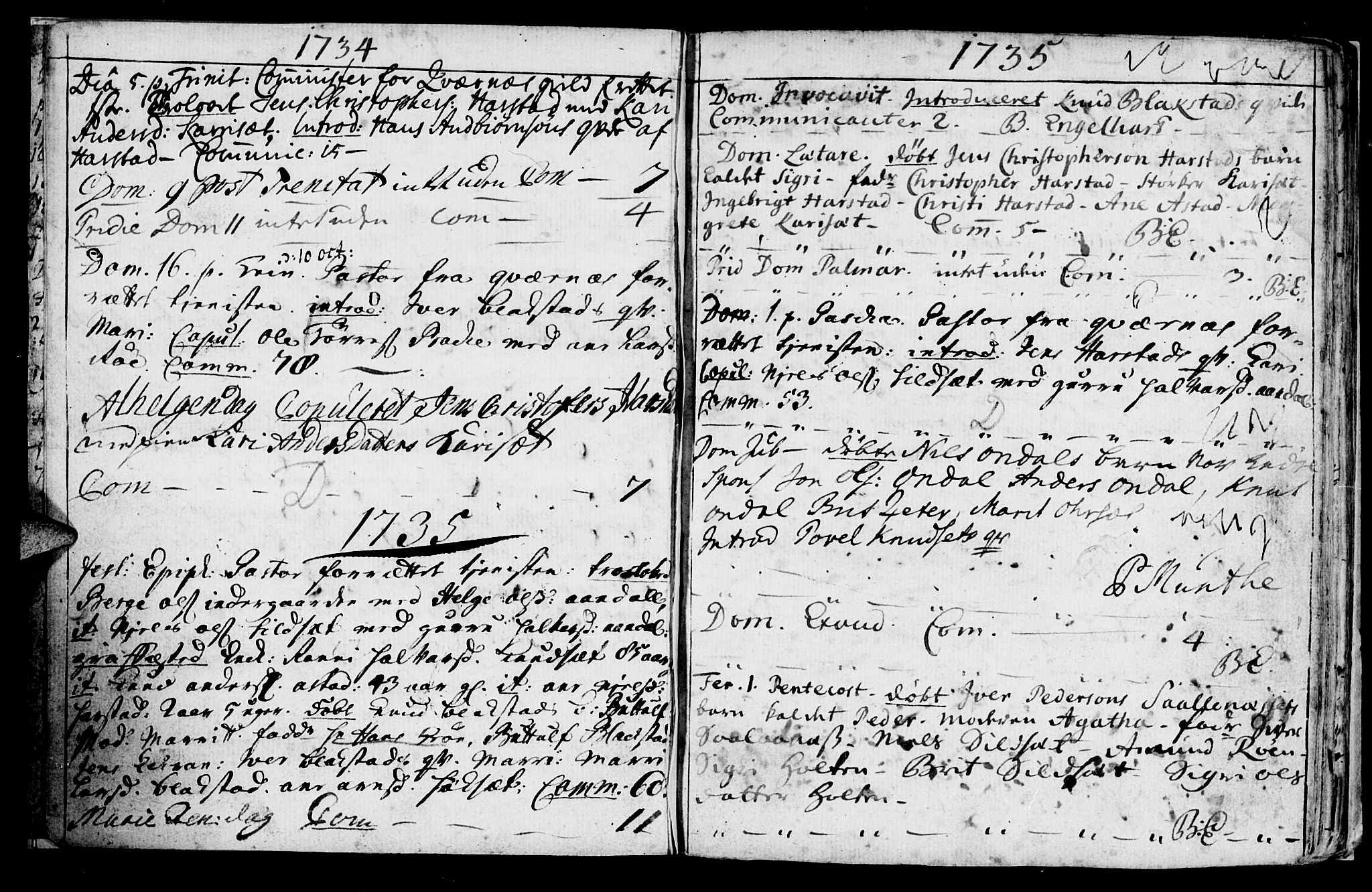 Ministerialprotokoller, klokkerbøker og fødselsregistre - Møre og Romsdal, SAT/A-1454/584/L0961: Parish register (official) no. 584A01, 1731-1765