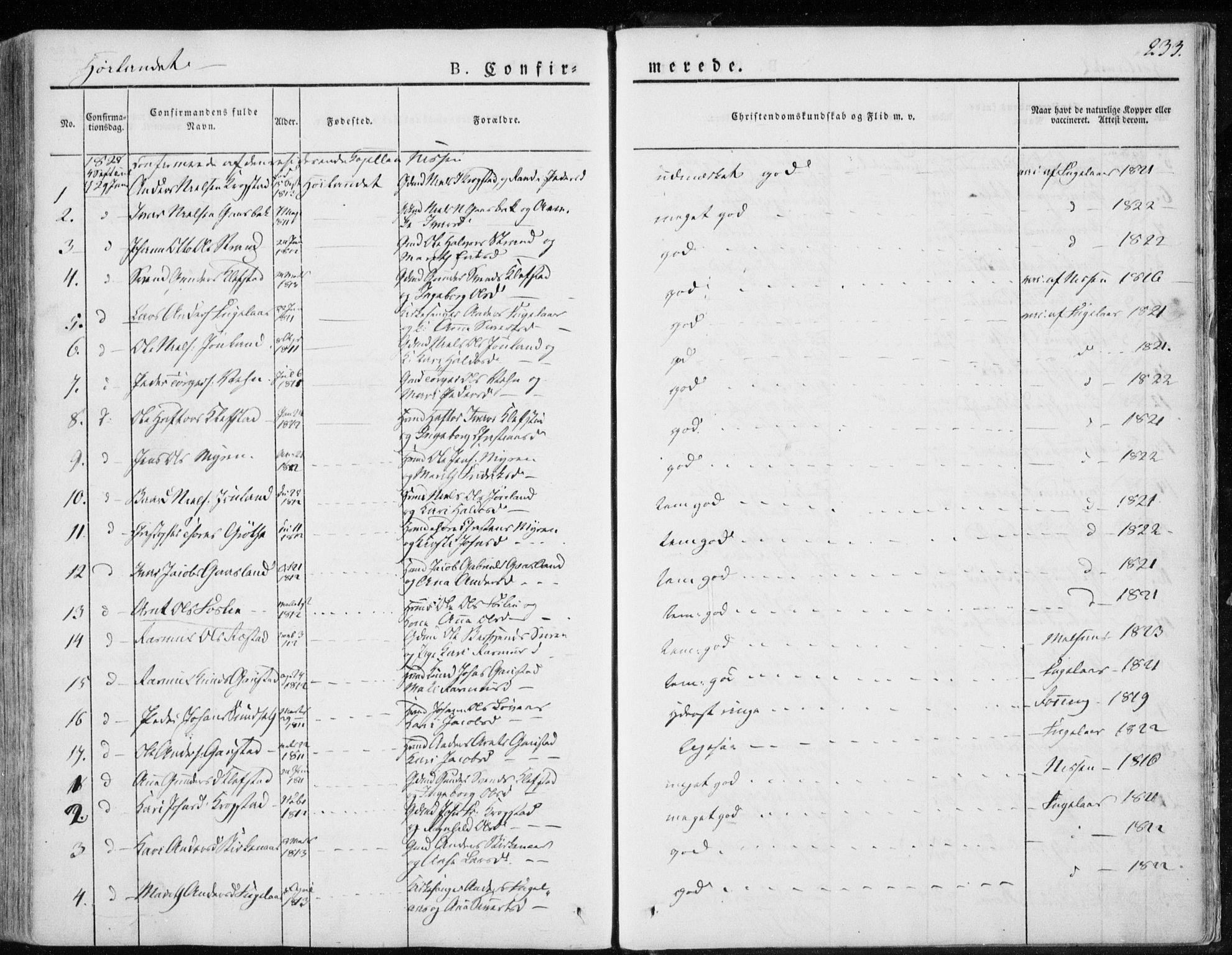 Ministerialprotokoller, klokkerbøker og fødselsregistre - Sør-Trøndelag, AV/SAT-A-1456/691/L1069: Parish register (official) no. 691A04, 1826-1841, p. 233