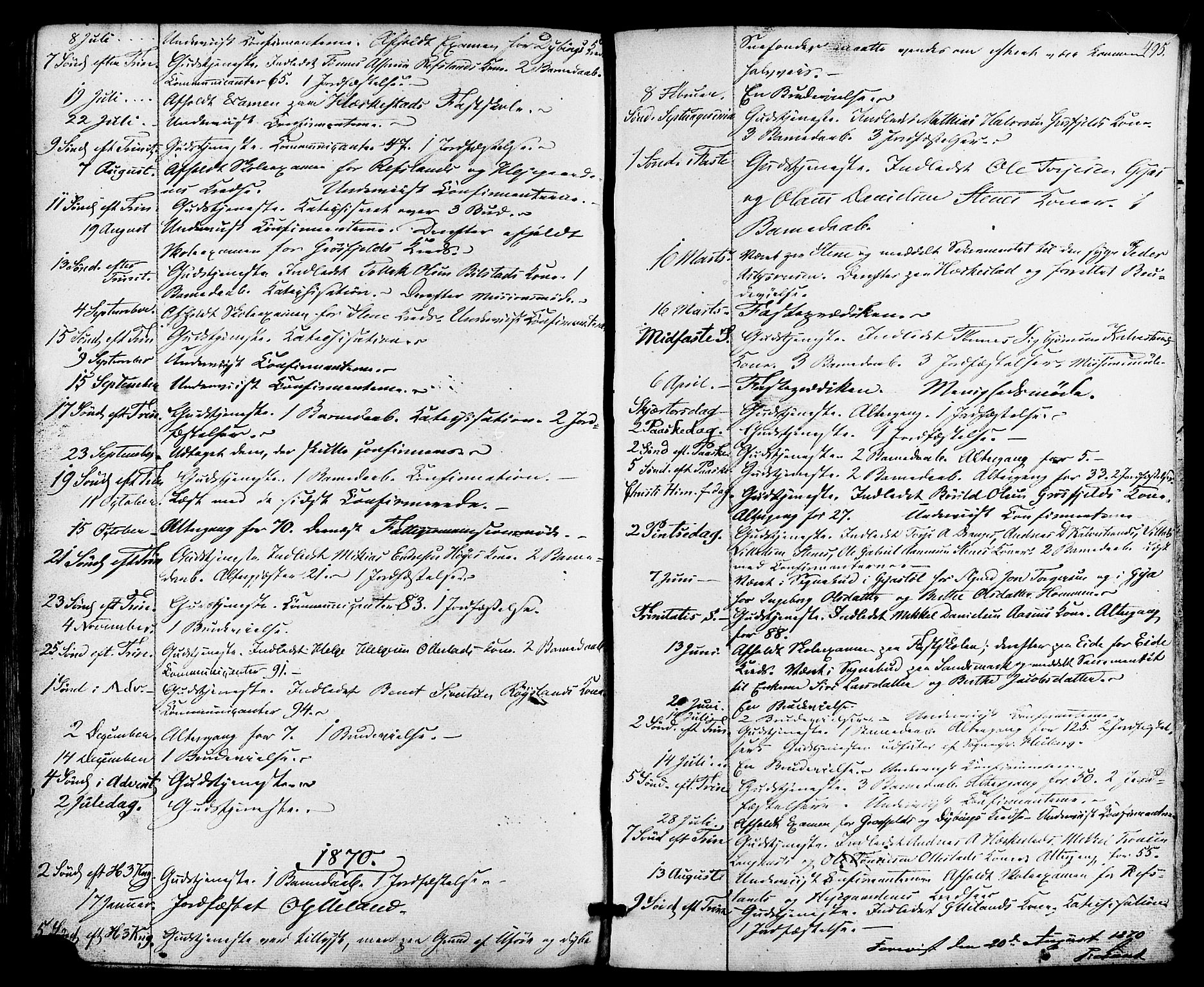 Lund sokneprestkontor, AV/SAST-A-101809/S06/L0010: Parish register (official) no. A 9, 1854-1886, p. 495