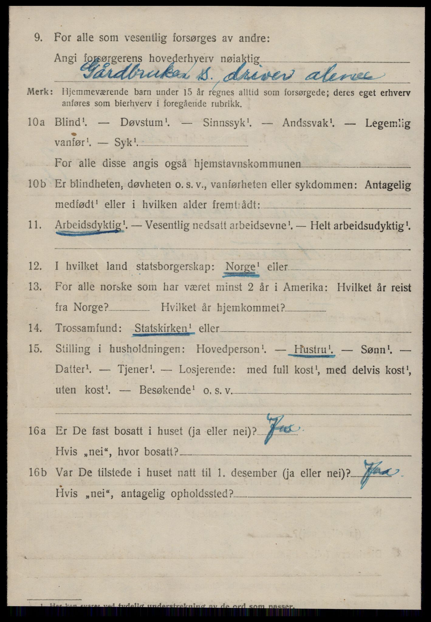 SAT, 1920 census for Grytten, 1920, p. 4827