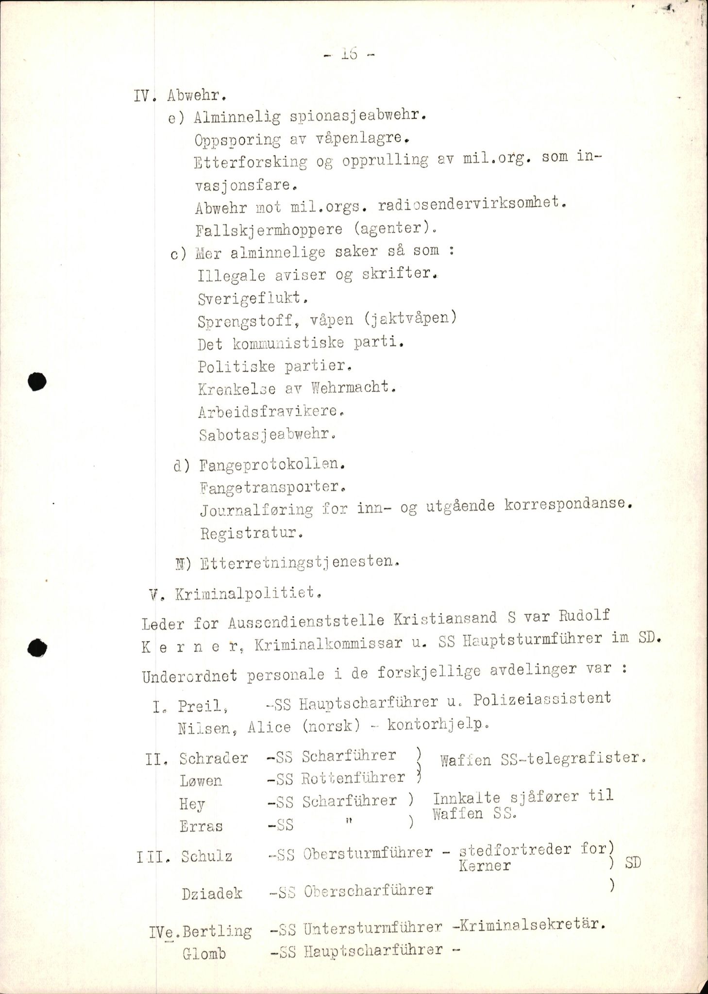 Rudolf Kerner - rapporter, AV/SAK-D/1272/F/L0001: Rapporter vedr. det tyske sikkerhetspolitiets aksjoner, 1946, p. 16