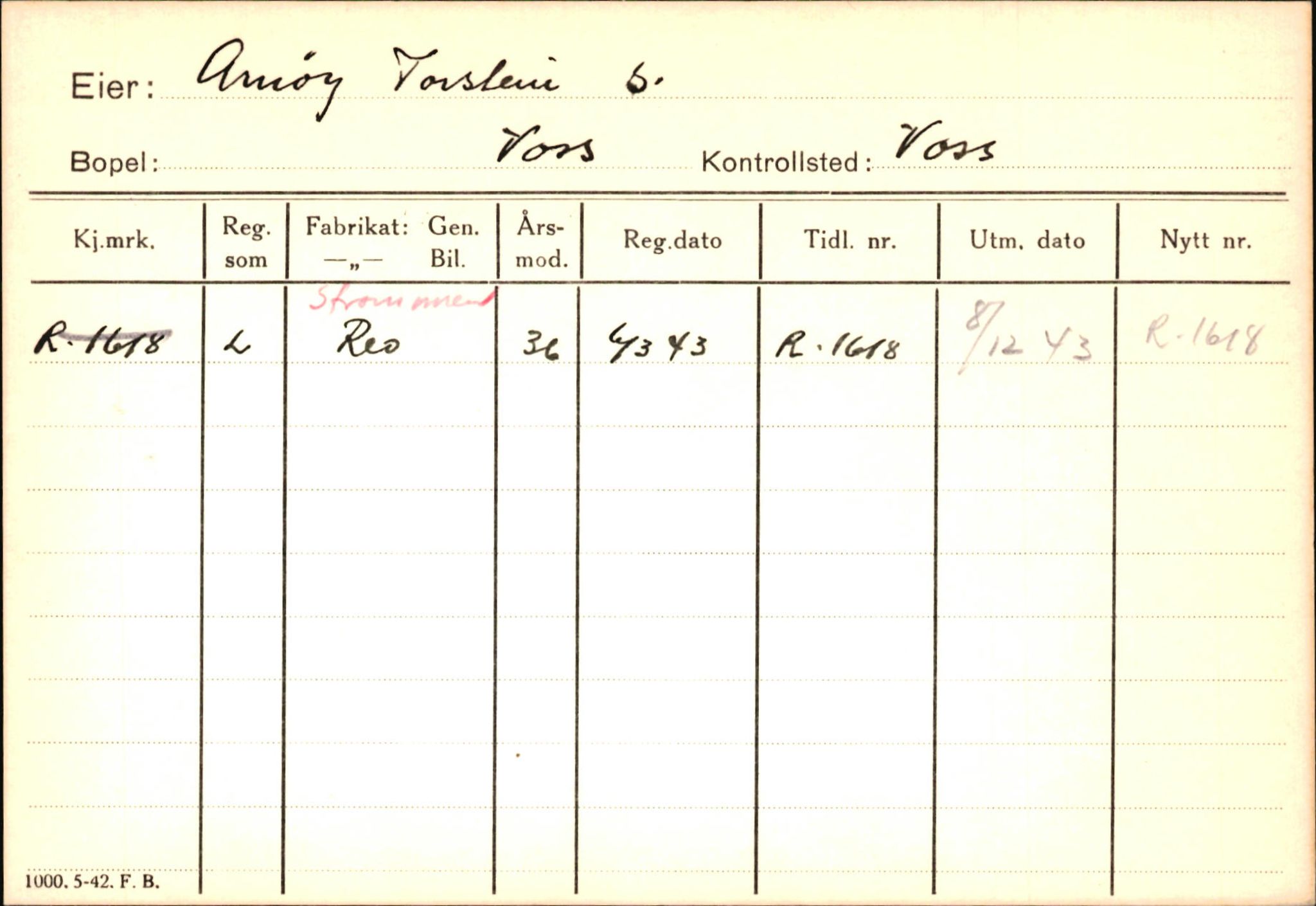 Statens vegvesen, Hordaland vegkontor, AV/SAB-A-5201/2/Ha/L0002: R-eierkort A, 1920-1971, p. 937