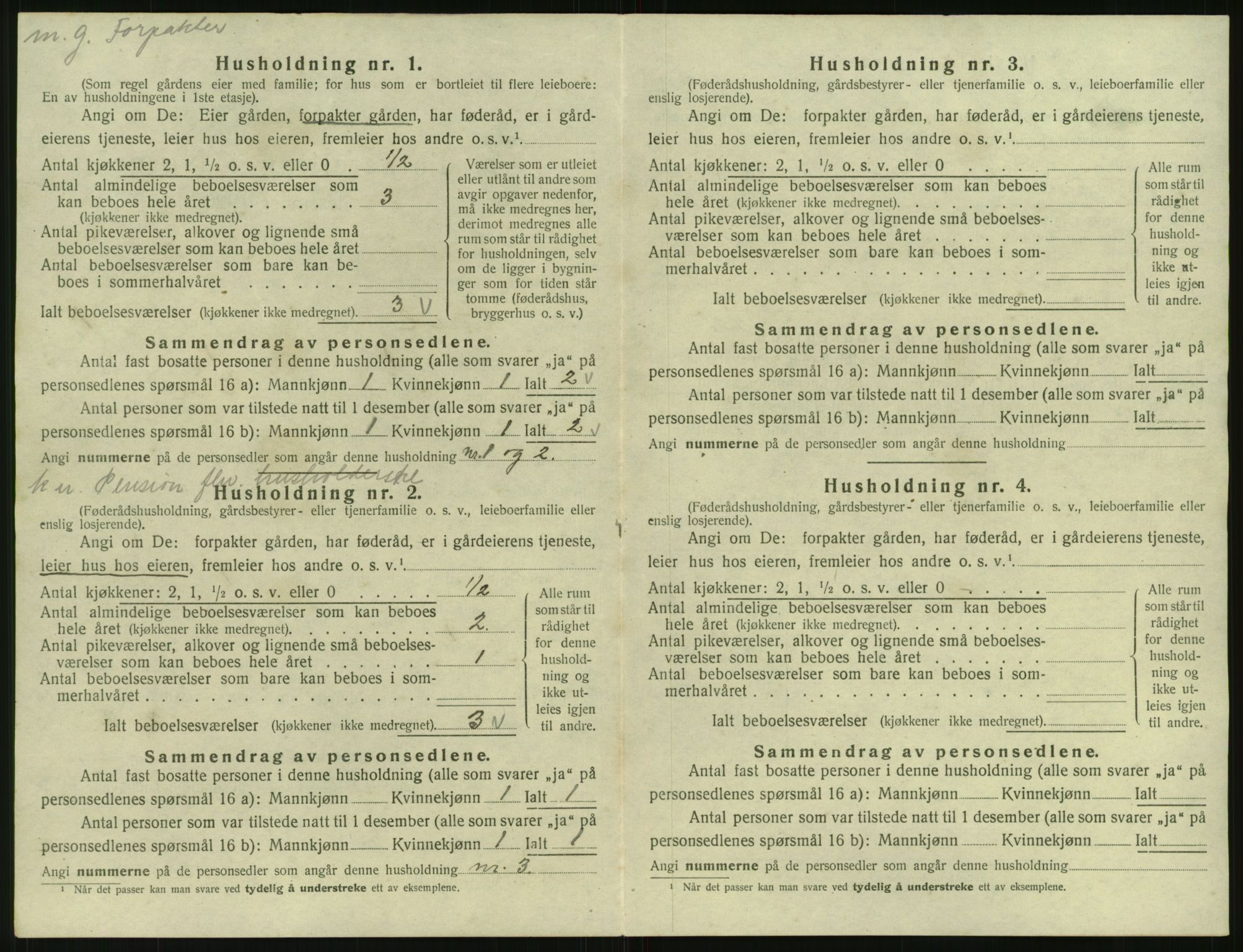 SAST, 1920 census for Lund, 1920, p. 43