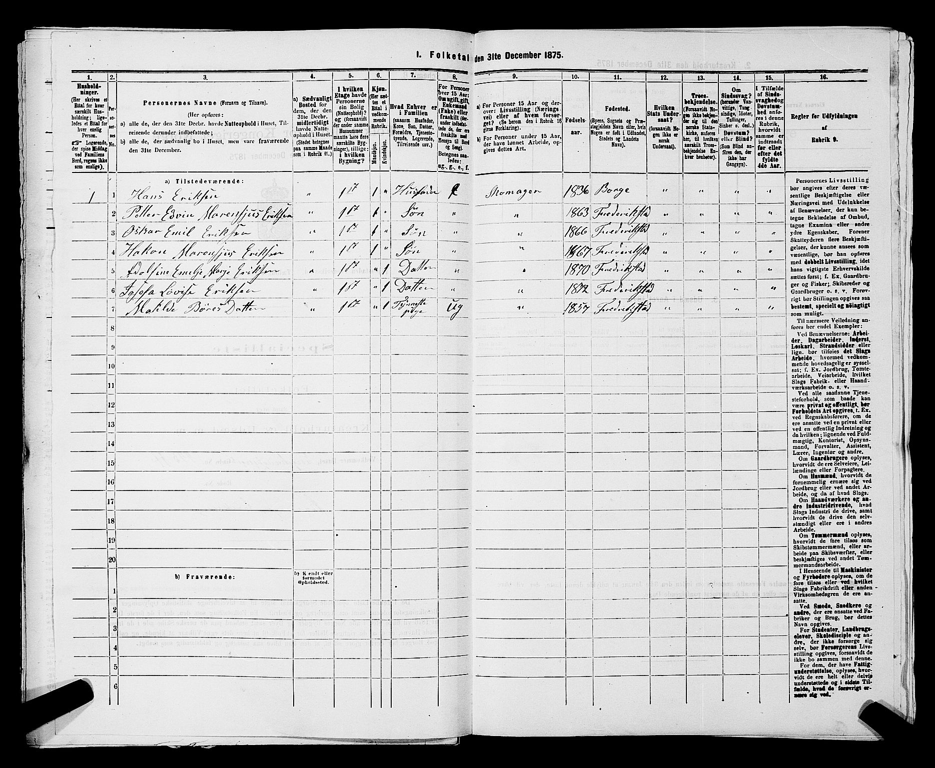 RA, 1875 census for 0103B Fredrikstad/Fredrikstad, 1875, p. 1328