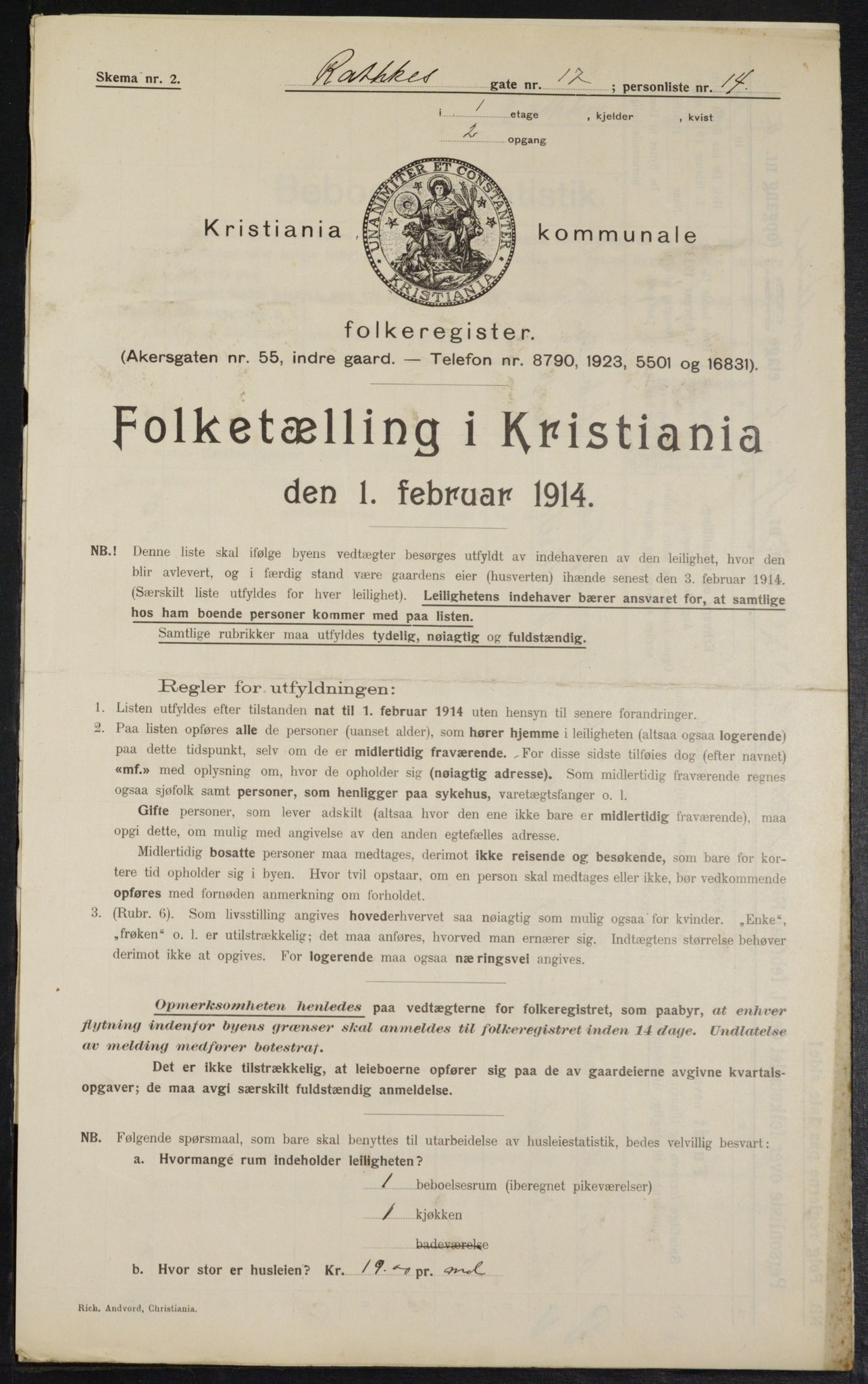 OBA, Municipal Census 1914 for Kristiania, 1914, p. 82573