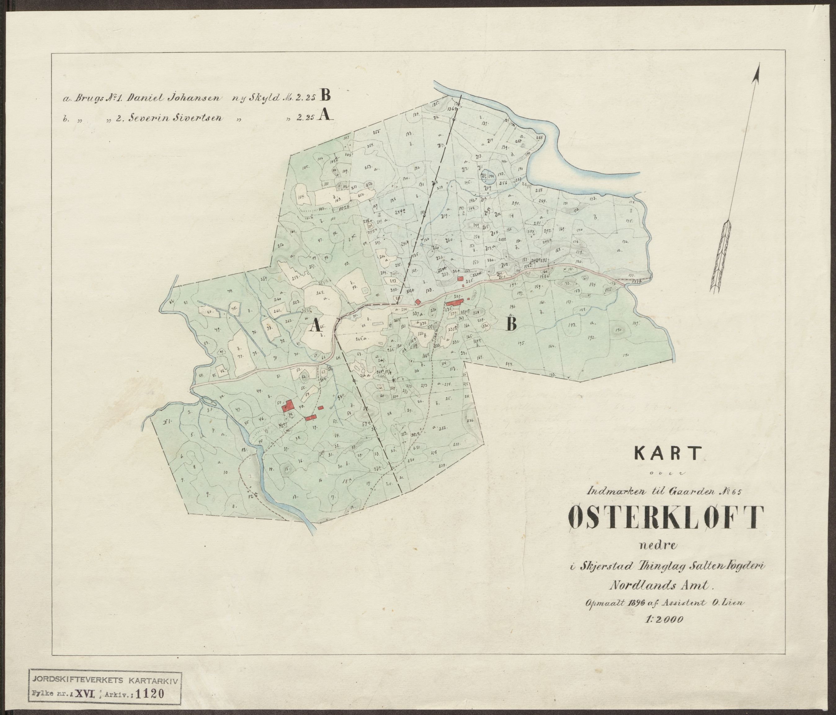 Jordskifteverkets kartarkiv, RA/S-3929/T, 1859-1988, p. 1284