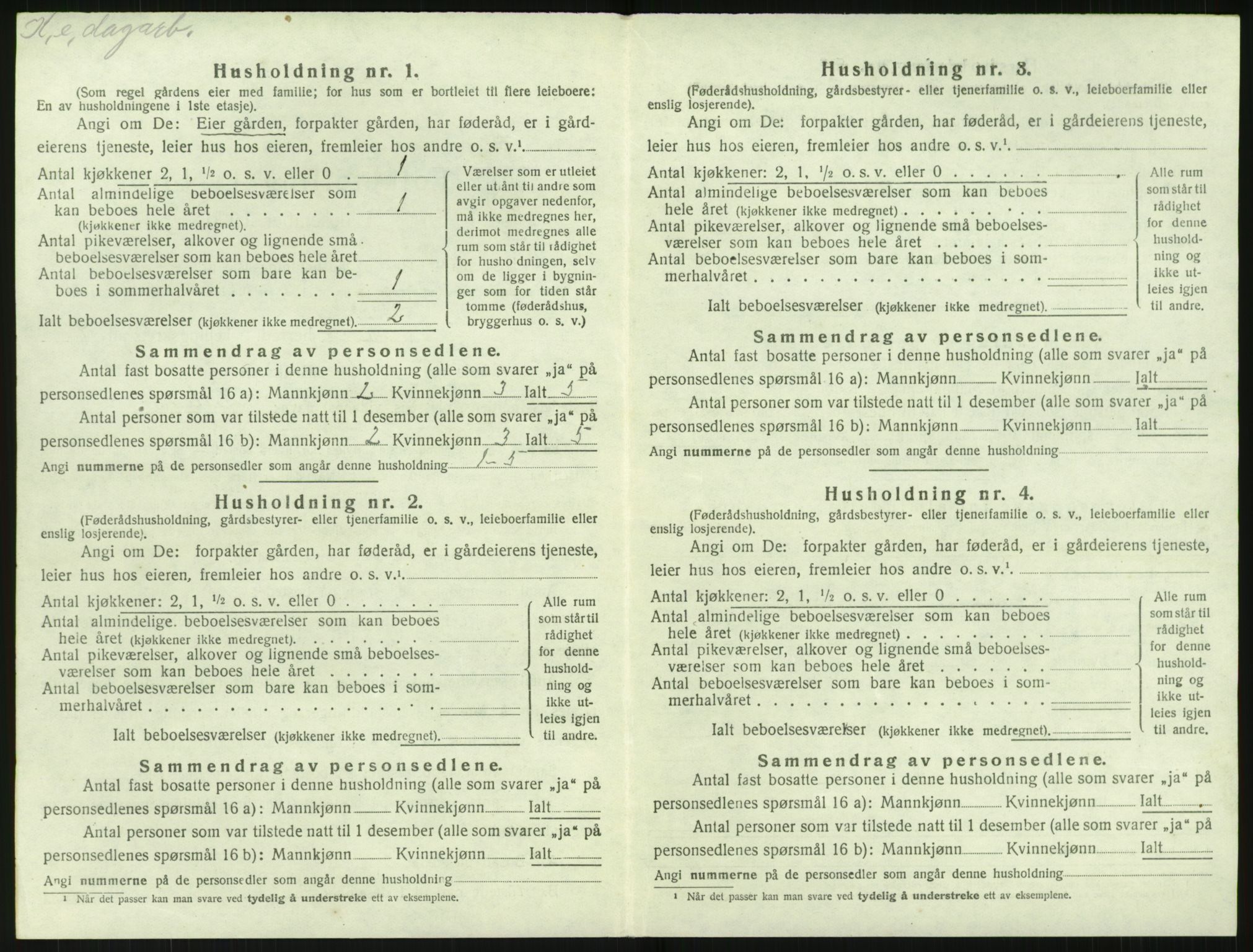 SAK, 1920 census for Holt, 1920, p. 899