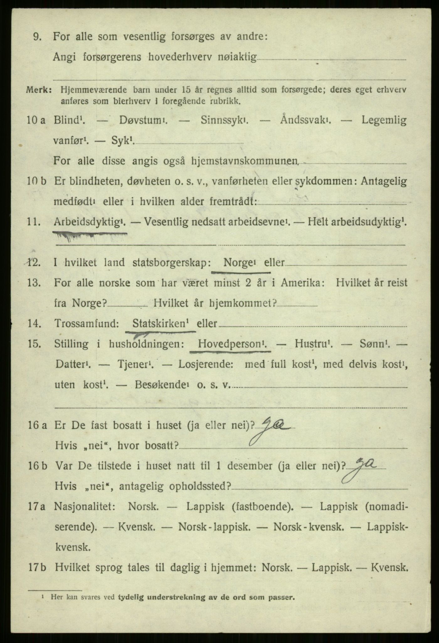 SATØ, 1920 census for Trondenes, 1920, p. 19299