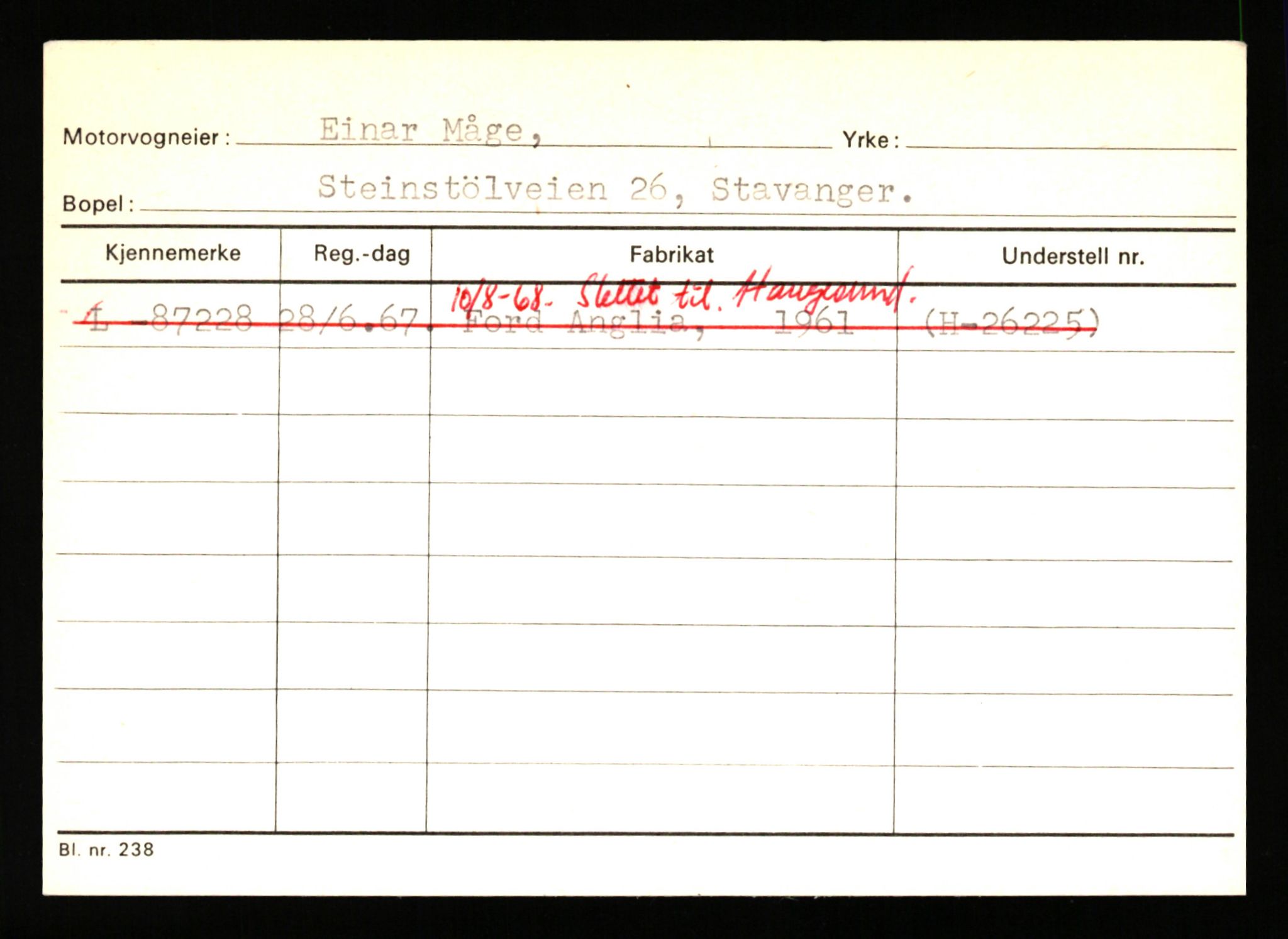 Stavanger trafikkstasjon, SAST/A-101942/0/H/L0026: Myhre - Nilsen J., 1930-1971, p. 1197