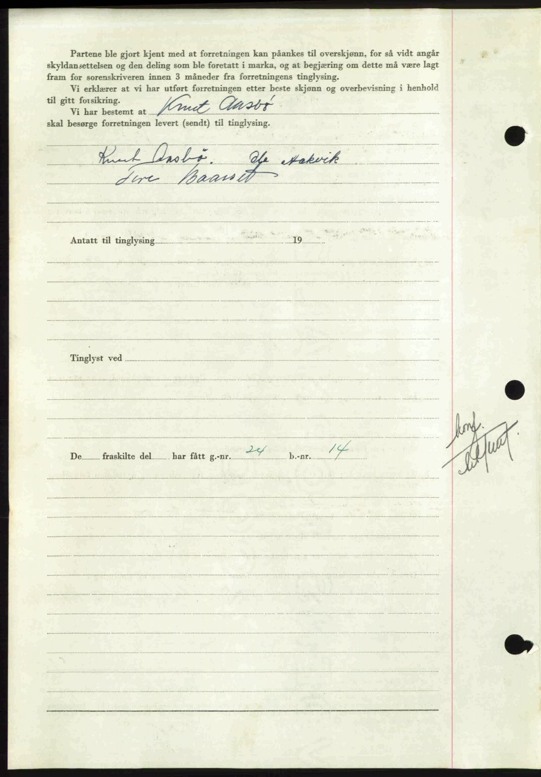 Nordmøre sorenskriveri, AV/SAT-A-4132/1/2/2Ca: Mortgage book no. A116, 1950-1950, Diary no: : 3255/1950